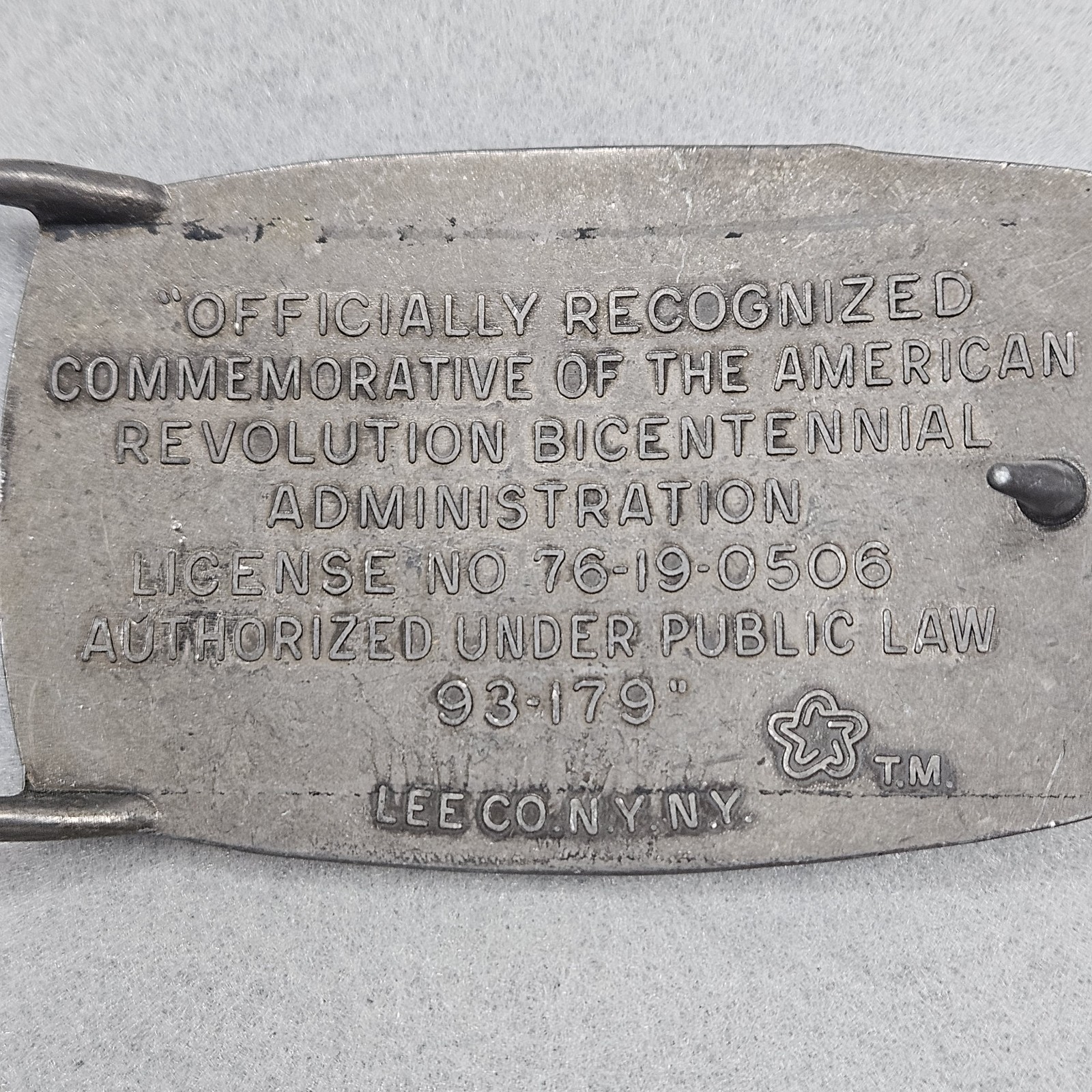 1776 – 1976 American Revolution Bicentennial Belt Buckle By LEE CO
