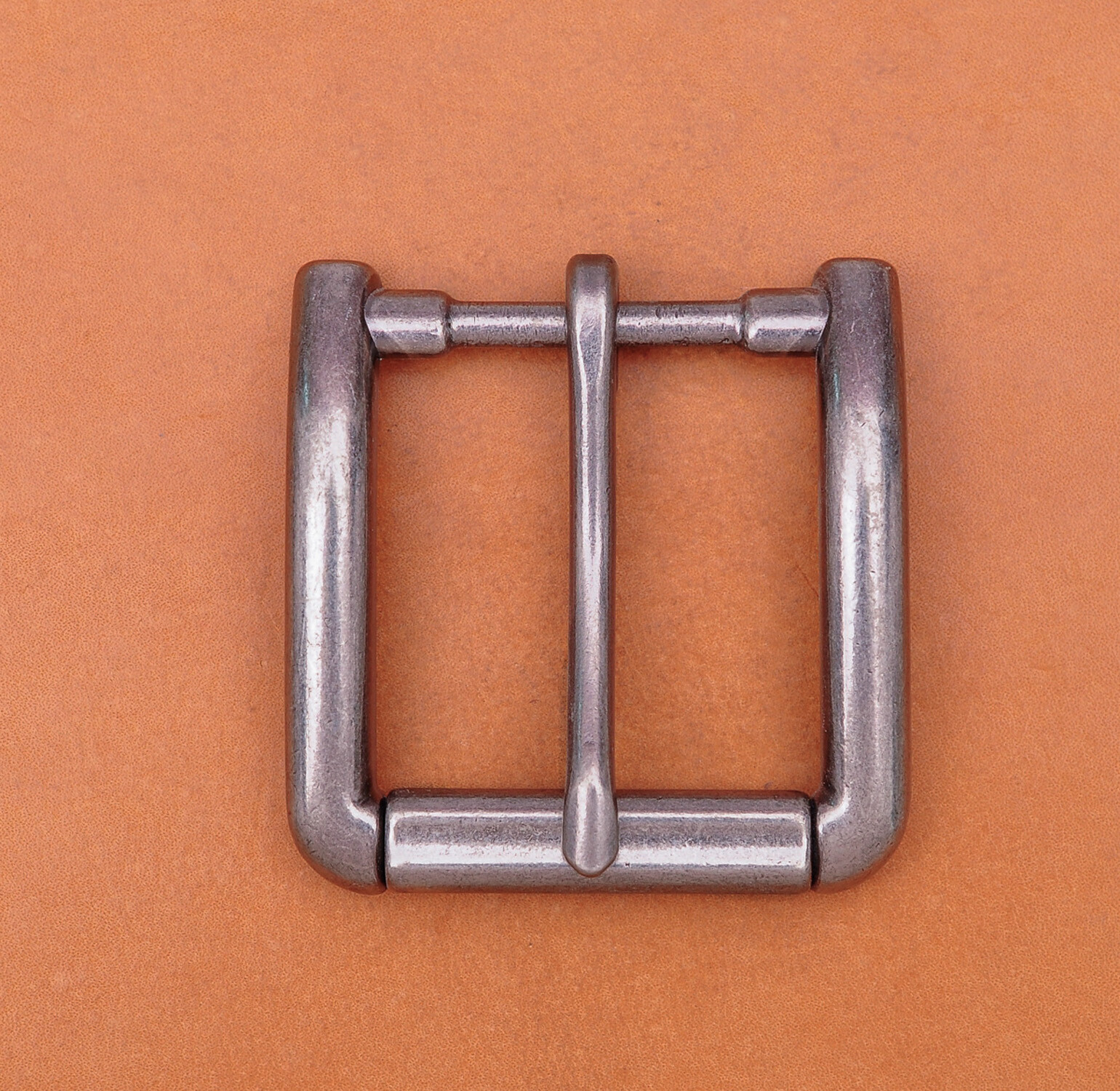 Antiqued Silver Single Prong Replacement Roller Belt Buckle Fits 40mm Belt Strap