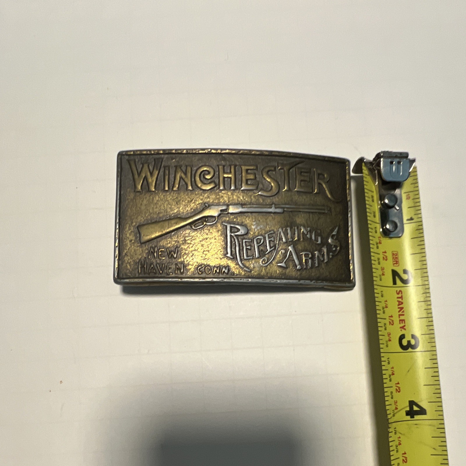 Winchester Men&rsquo;s Rectangular Western Belt Buckle Antique Finish 1.75&Prime; MPN 608