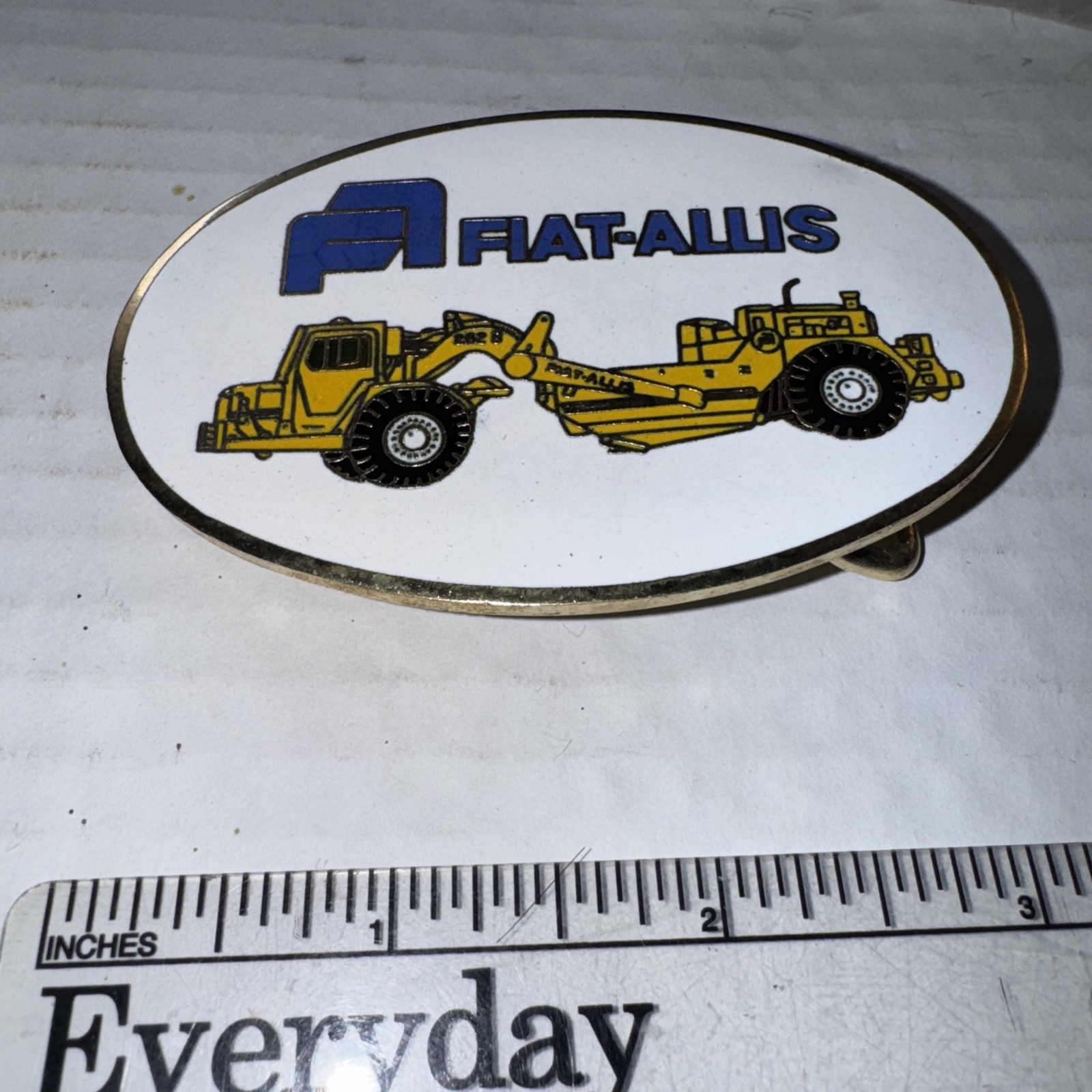Fiat-Allis Construction Scraper Belt Buckle Rare Free Shipping
