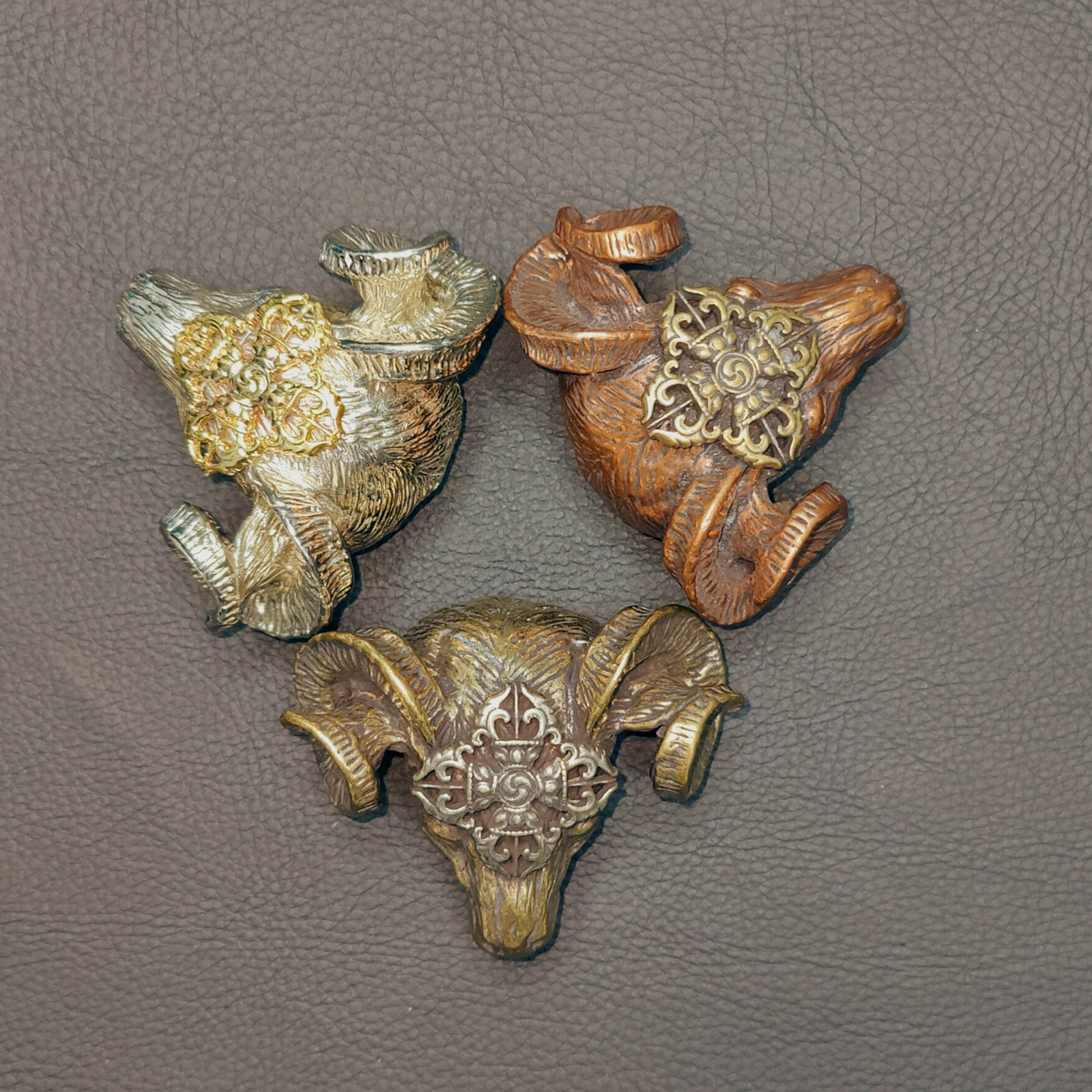 Brass Casting Casting Goat Head Belt Buckle, Personalised Men&rsquo;s belt buckle
