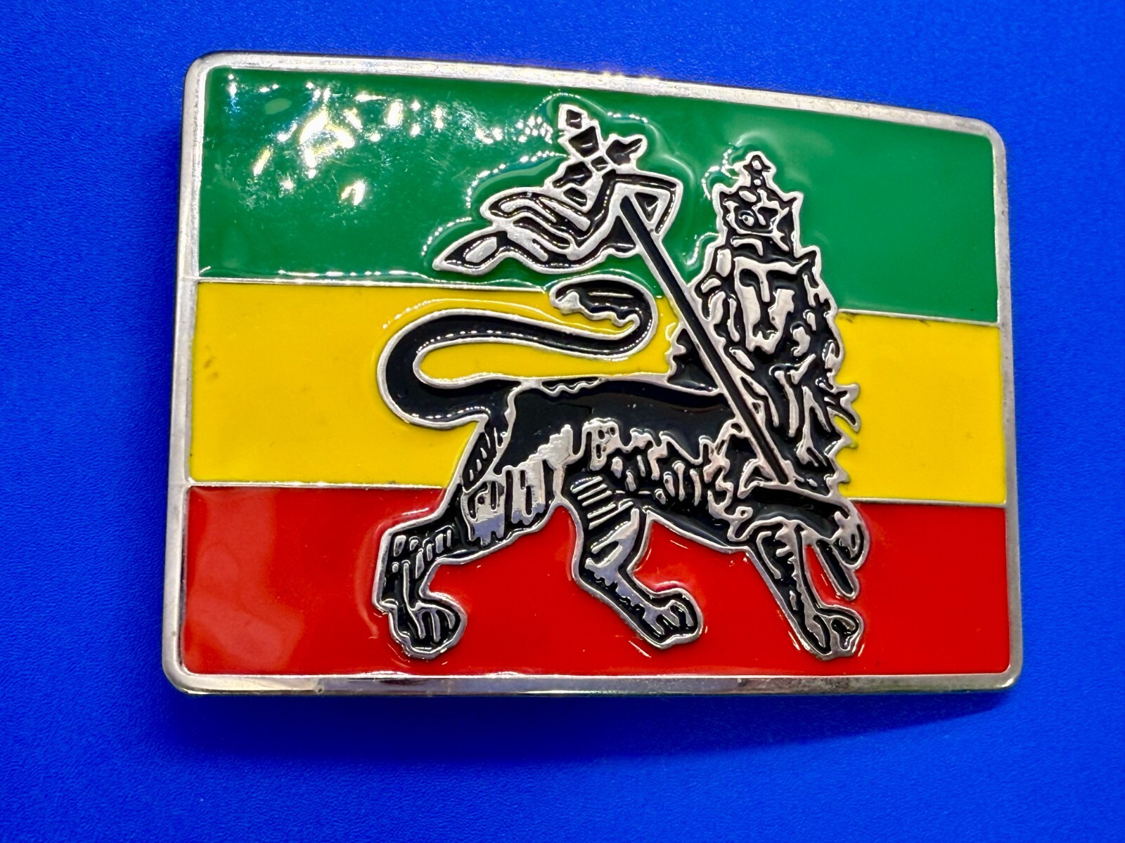 Rastafarian Lion Judah Flag Reggae Rasta African Jamaican Reggae Belt Buckle