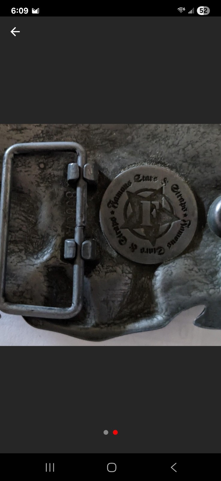 Famous Stars & Straps Guns and Rose Pewter Belt Buckle