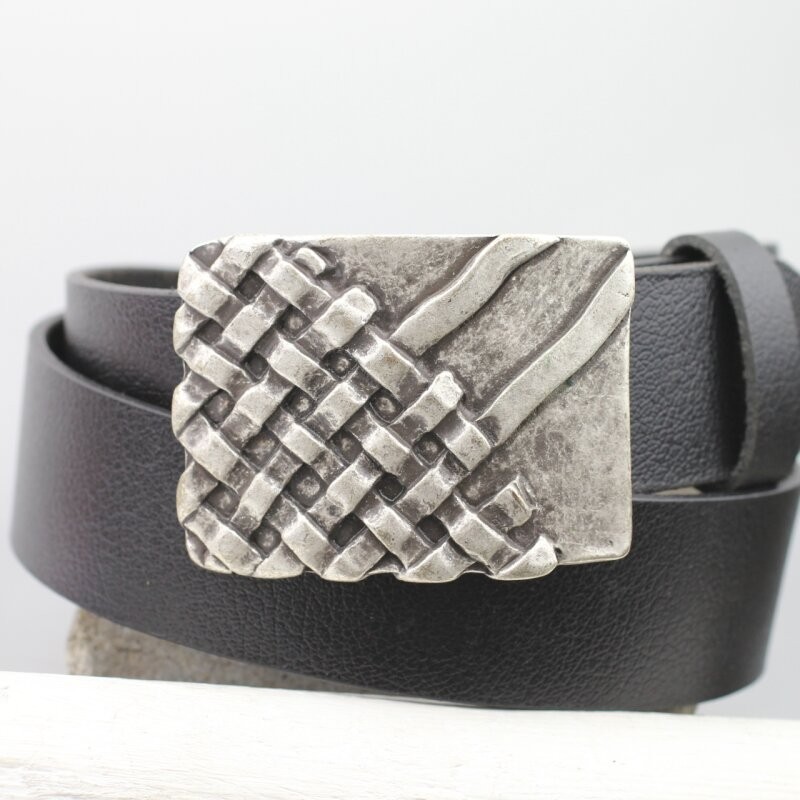 Braided Metal Belt Buckle Rustic Vintage Style Buckle