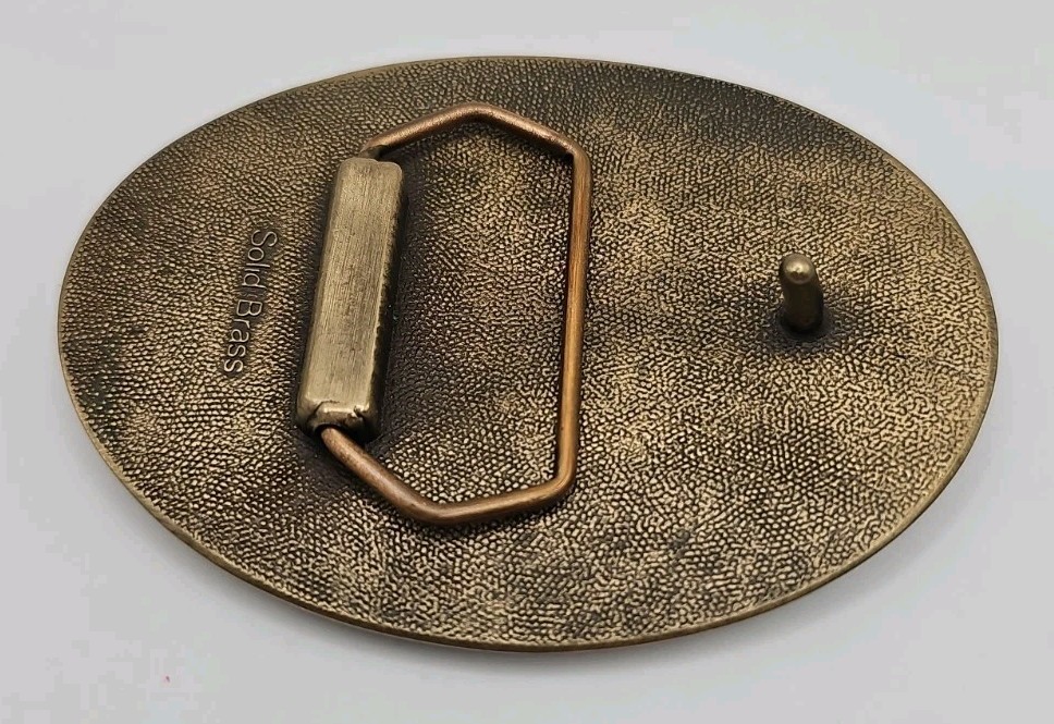 Mullen Trucking LTD Solid Brass Belt Buckle Canada & United States USA Flags