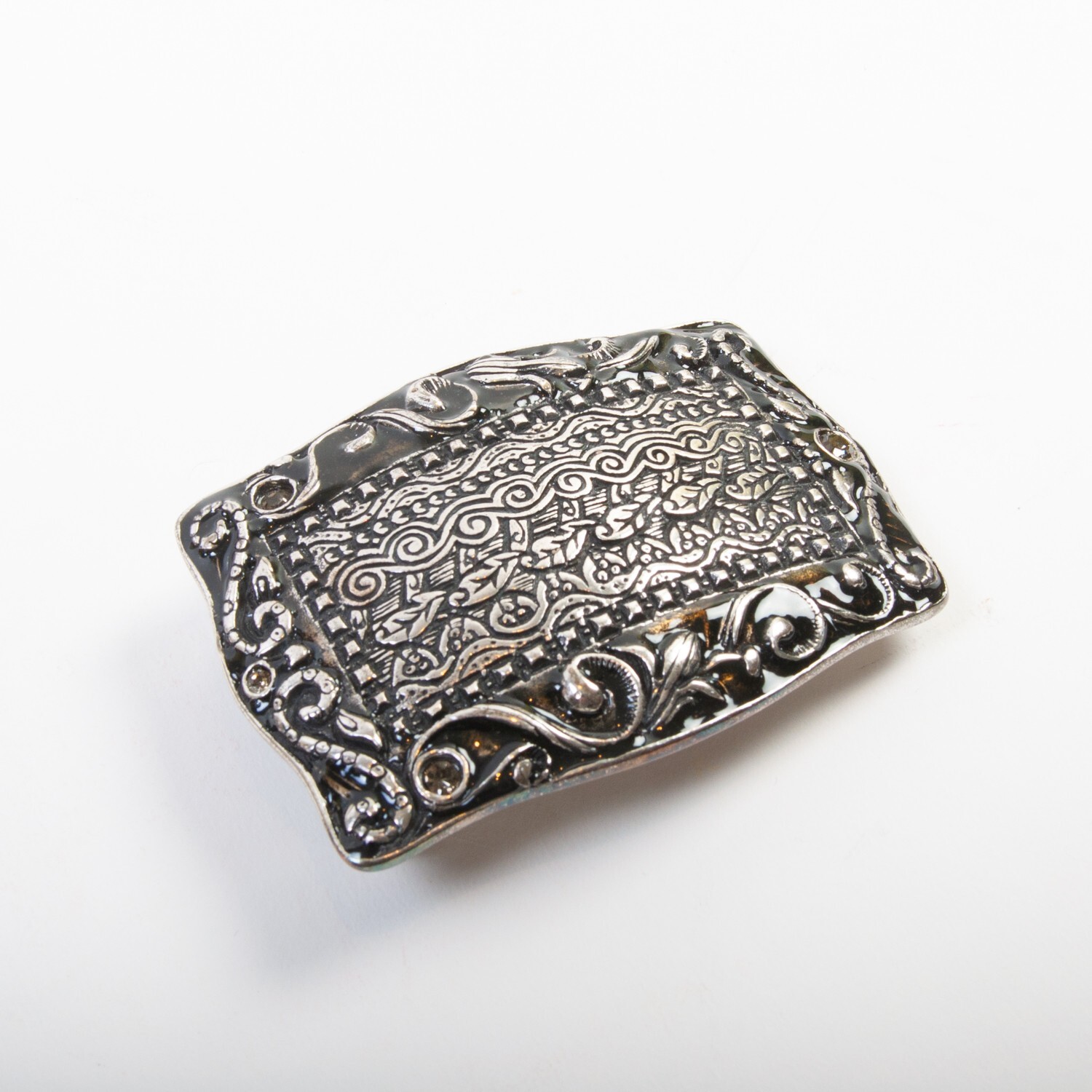 Elliot Rhodes London Black Enamel Belt Buckle 23494