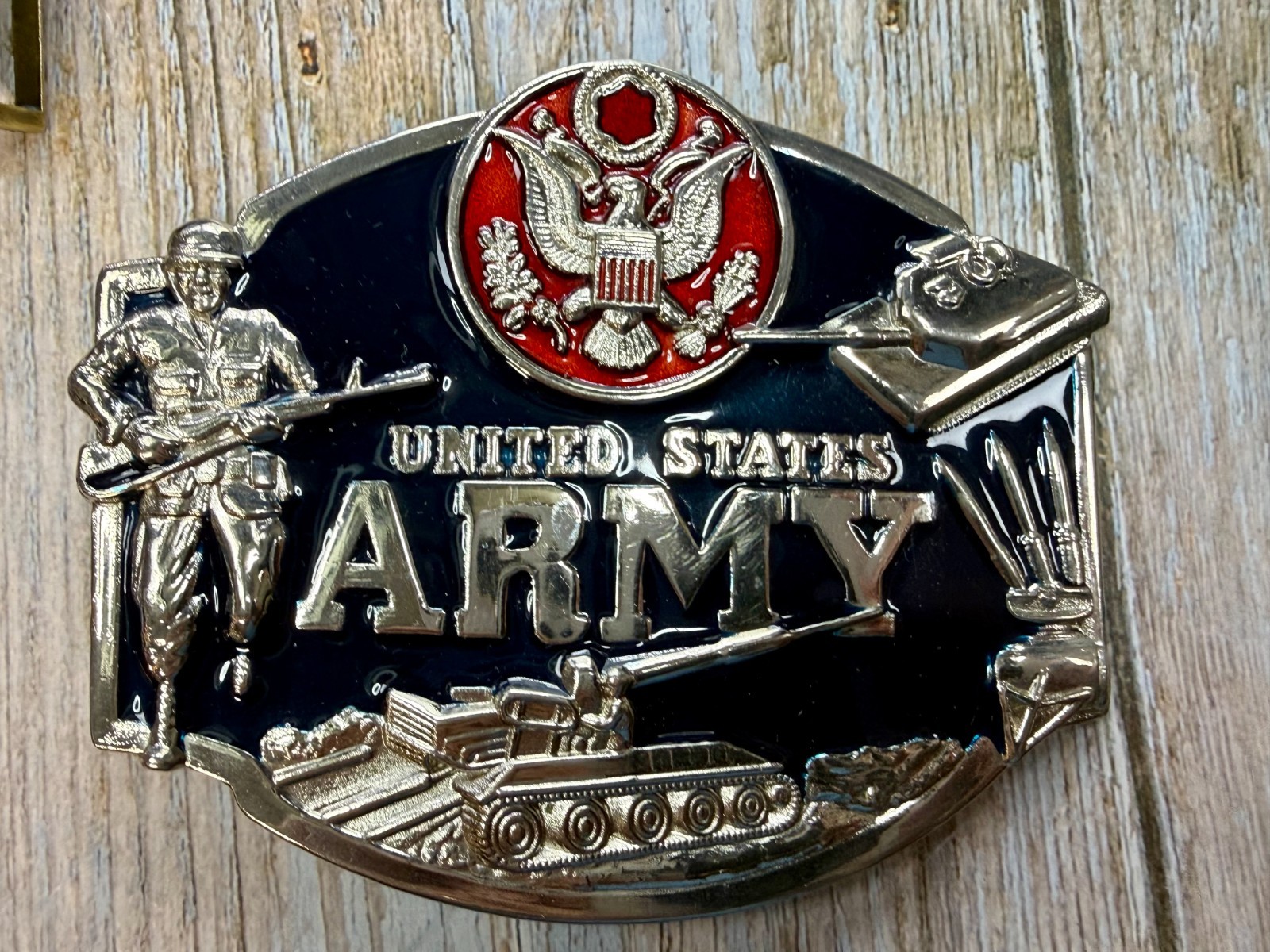 United States Army Military Soldier Veteran Commemorative Belt Buckle