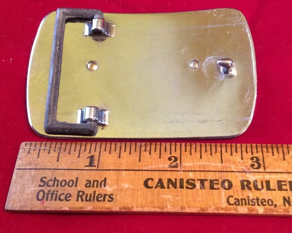 Double Horseshoe Large Blue Stone Silver And Gold Tone Belt Buckle