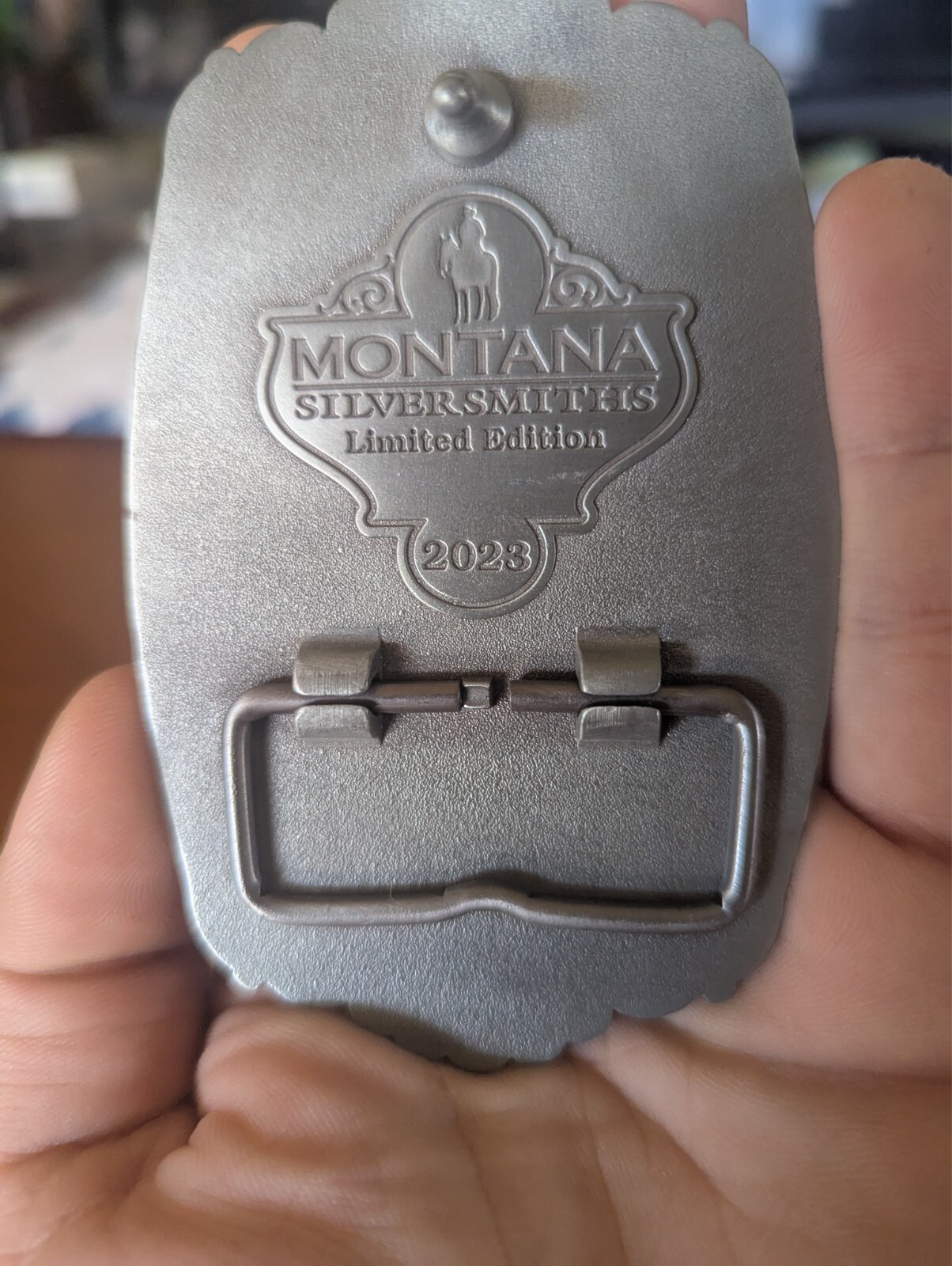 2024 Pendelton Whiskey Belt Buckle Gold Bronze with Bronco Bull