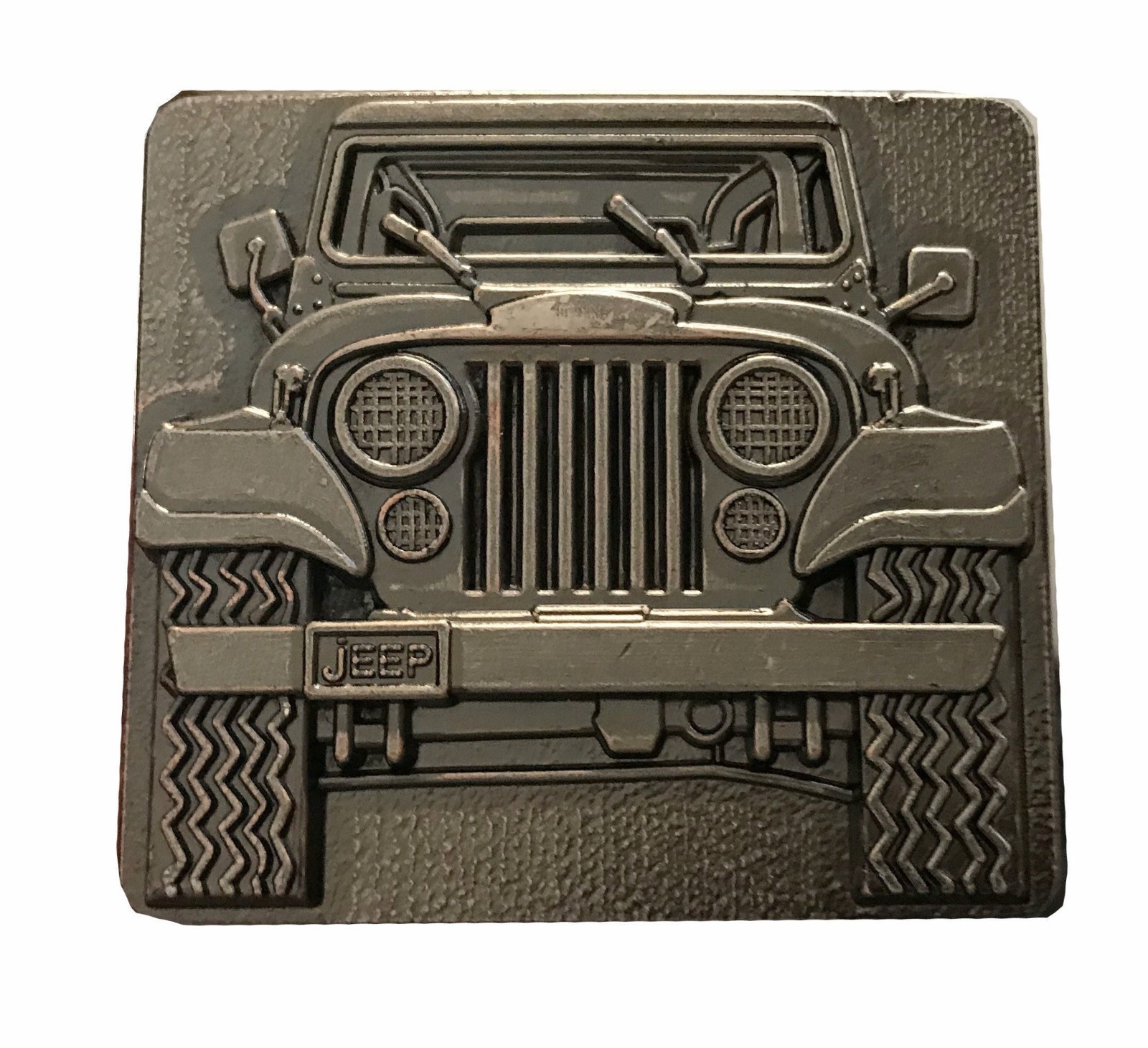 Vintage Jeep Wrangler Belt Buckle 1970s Grill Bumper Car Lover Gift for Him Dad