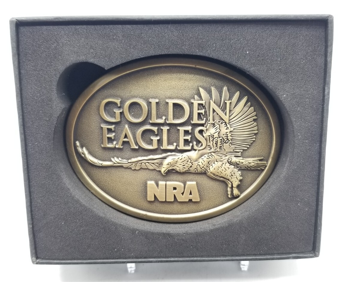 NRA 2013 Golden Eagles Limited Edition Belt Buckle With Box NEW No papers
