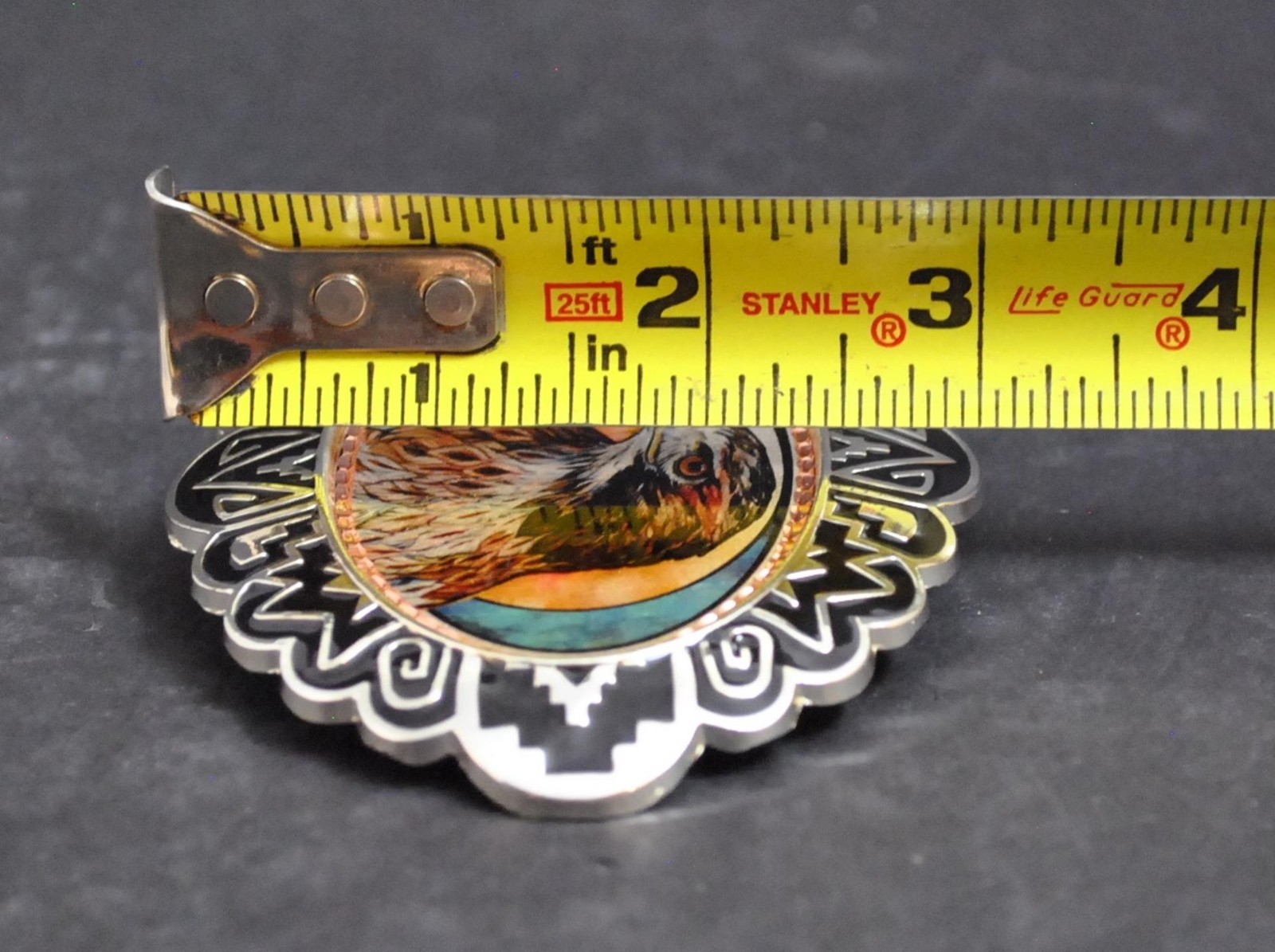 NWOT Eagle Bird Belt Buckle Silver Tone Oxidation Design 4&Prime; G10