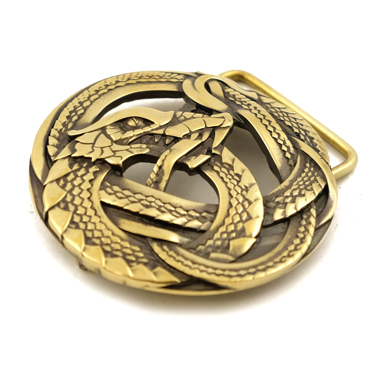 Belt buckle Ouroboros, World Serpent, Scandinavian, Nordic, Celtic