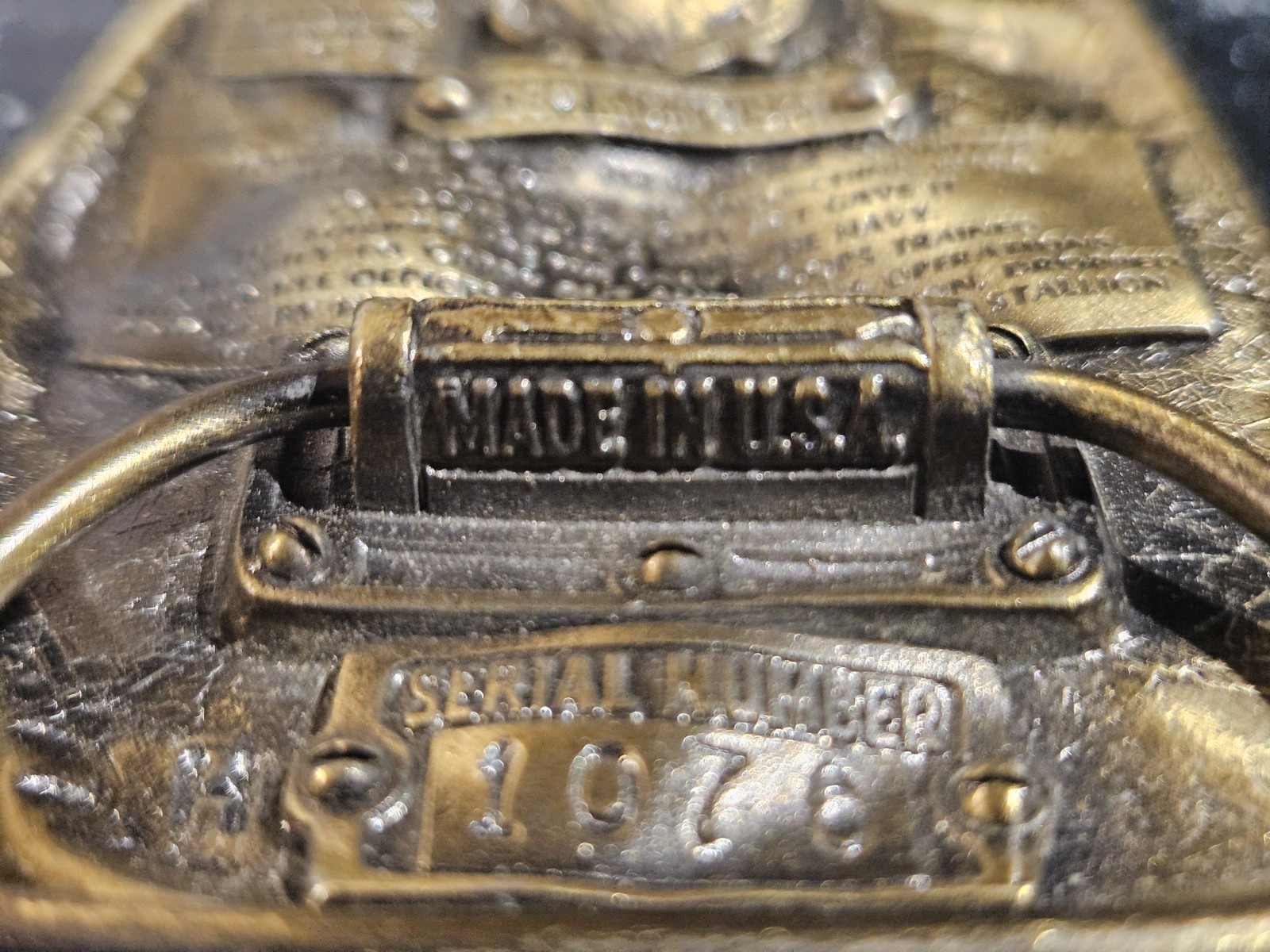 1982 USMC United States Marine Corps First to Fight Belt Buckle B173