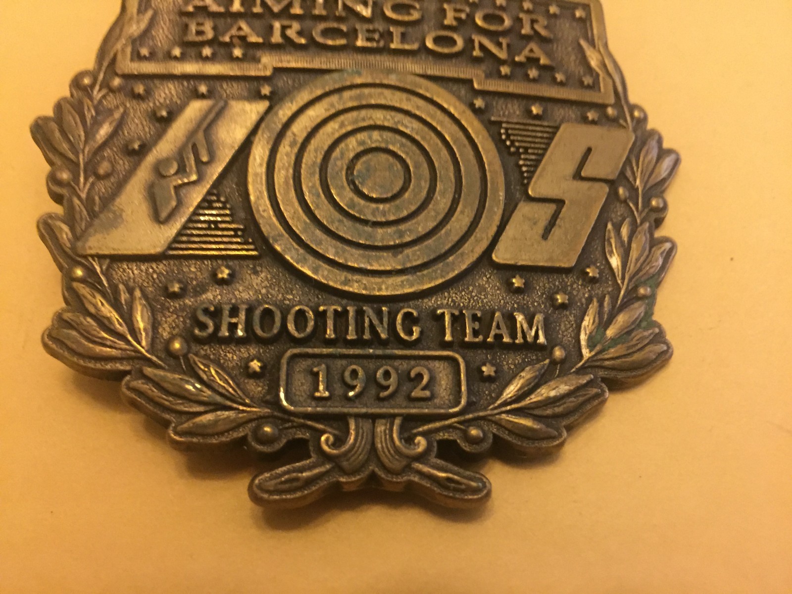 AIMING FOR BARCELONA SHOOTING TEAM 1992 BELT BUCKLE BX-BB1