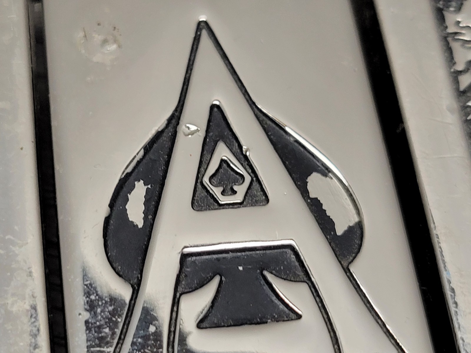 Belt Buckle Poker Royal Flush with Revolving Ace, Metal, Westside CA
