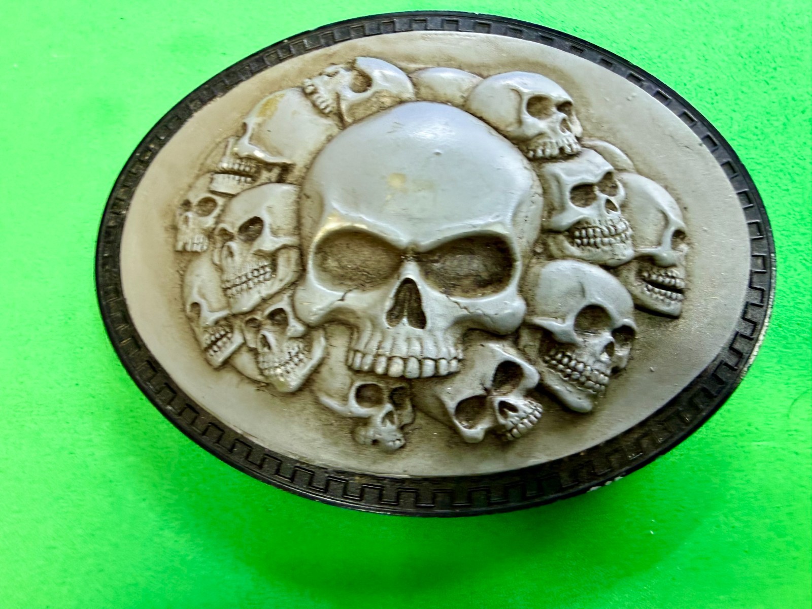 Multiple Skull Head Biker Gothic Punk Vibe Plastic Belt Buckle by Novelty