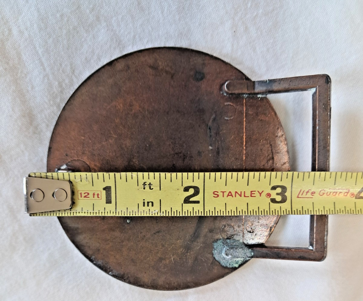 Vintage 1877 Indian Head Penny Belt Buckle Bronze Tone Round Coin Americana 3.75