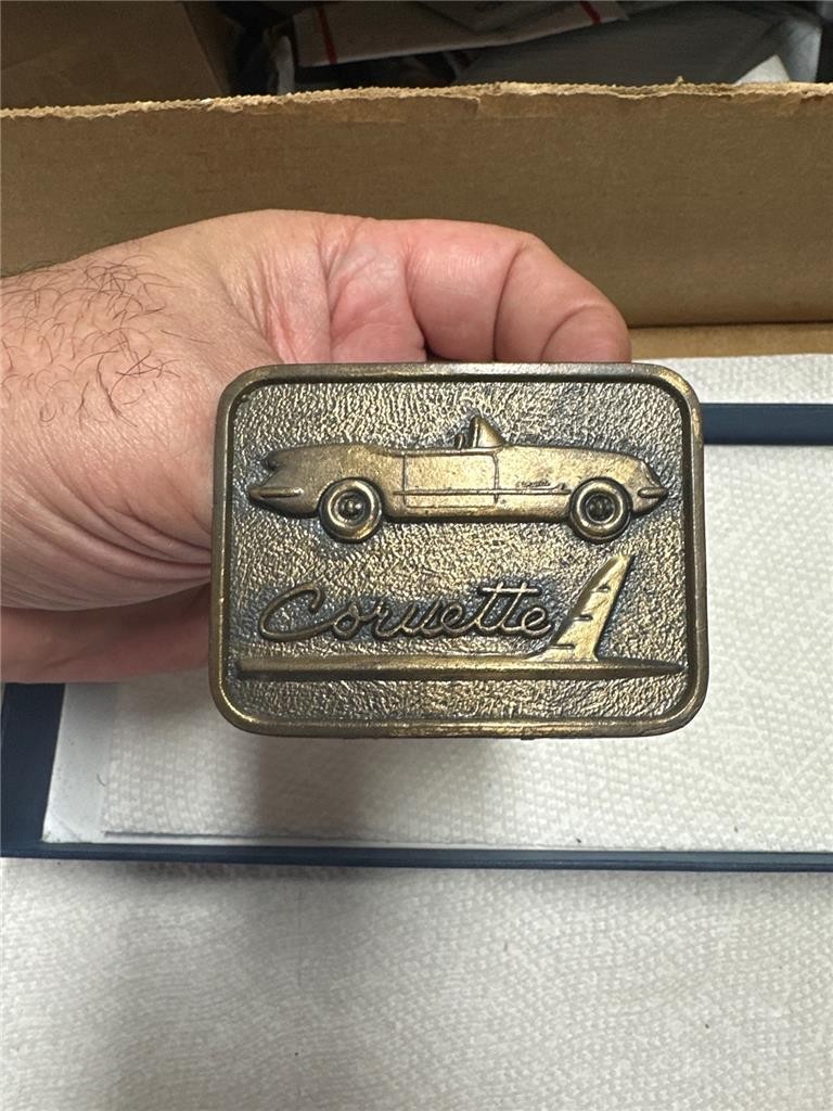 Vintage Corvette Belt Buckle