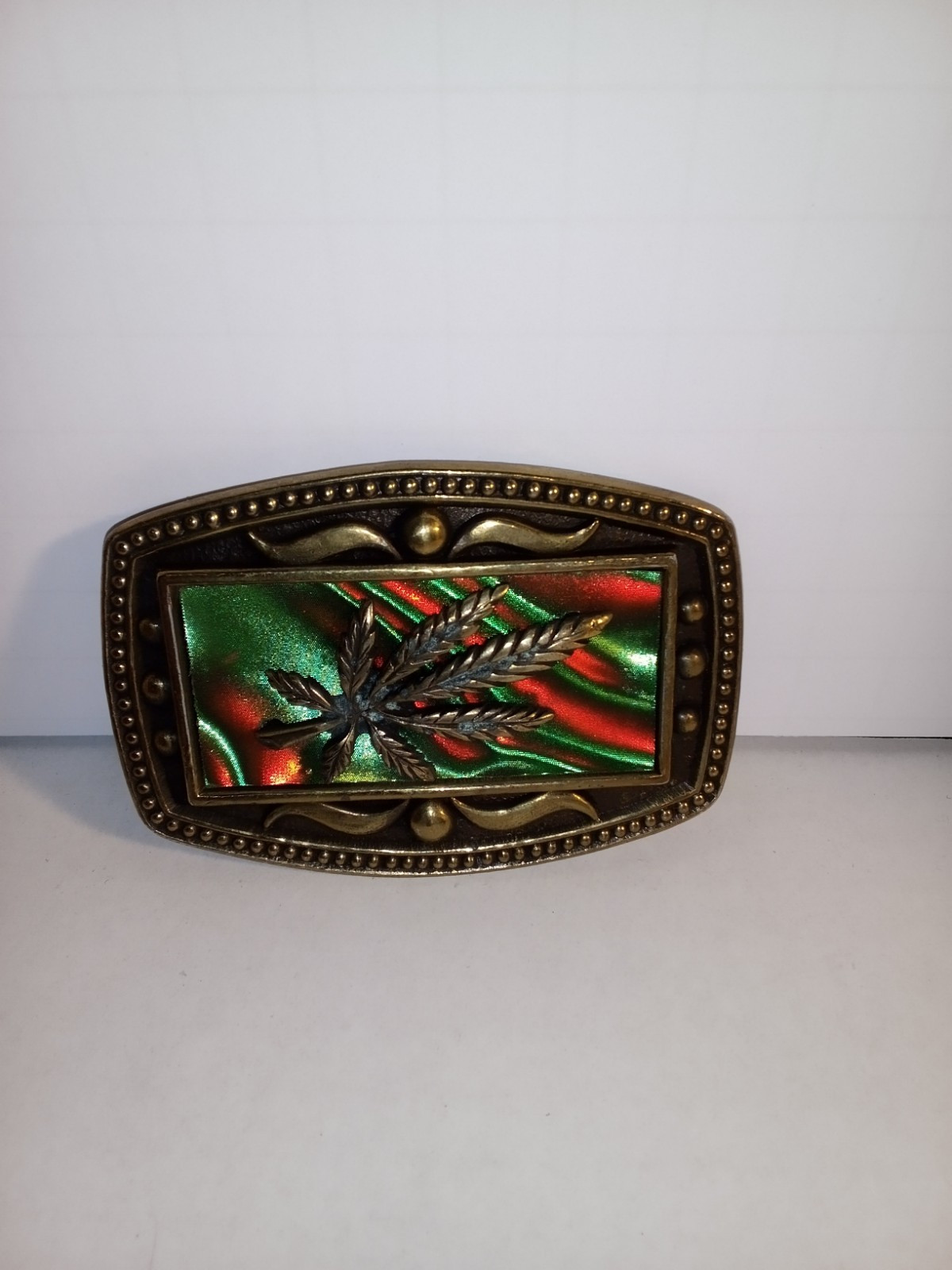 Marijuana Pot Leaf Belt Buckle CII New York
