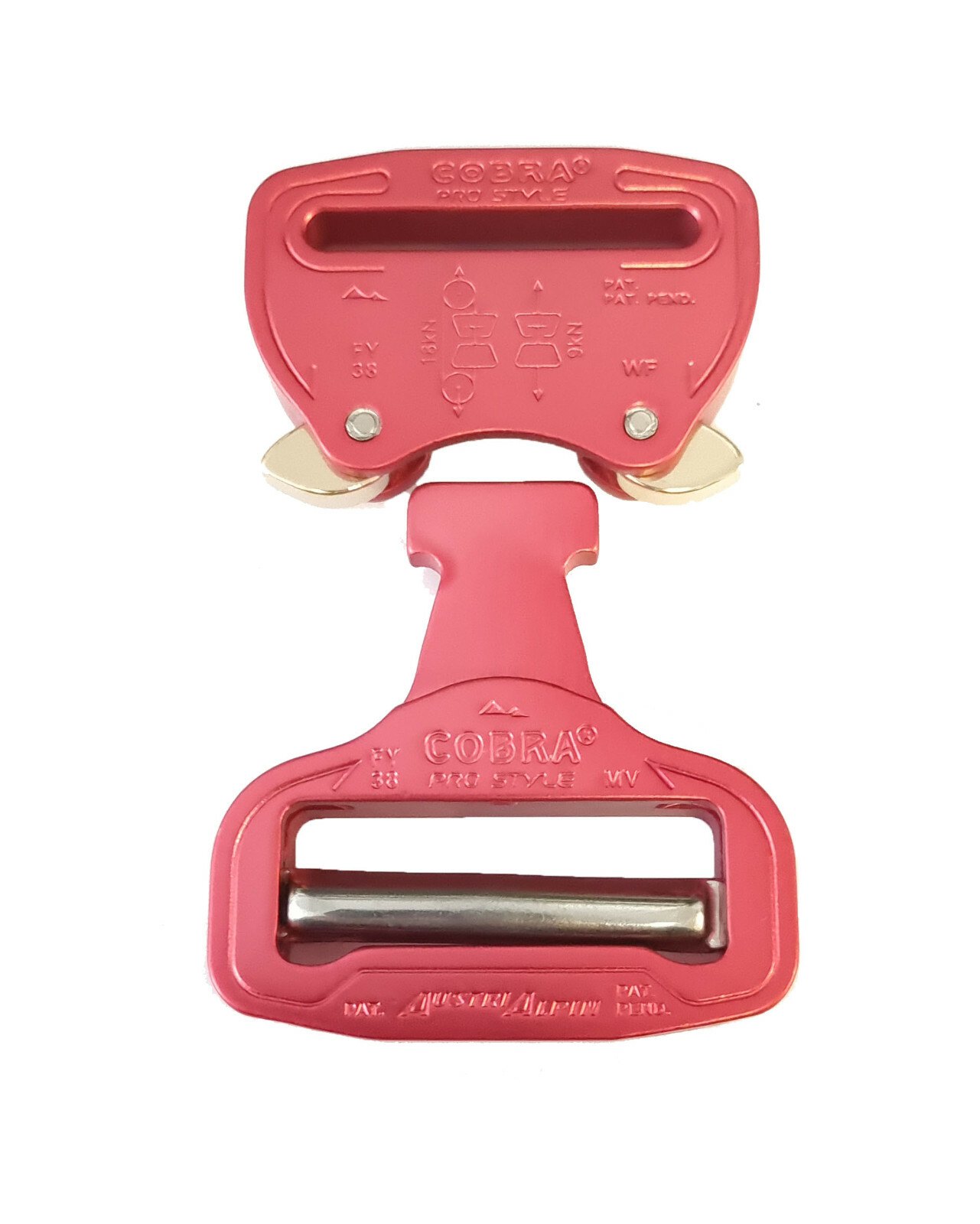AustriAlpin Pink 38mm/1.5&Prime; Pro Style Cobra Buckle – Male Adjustable Female Fixed