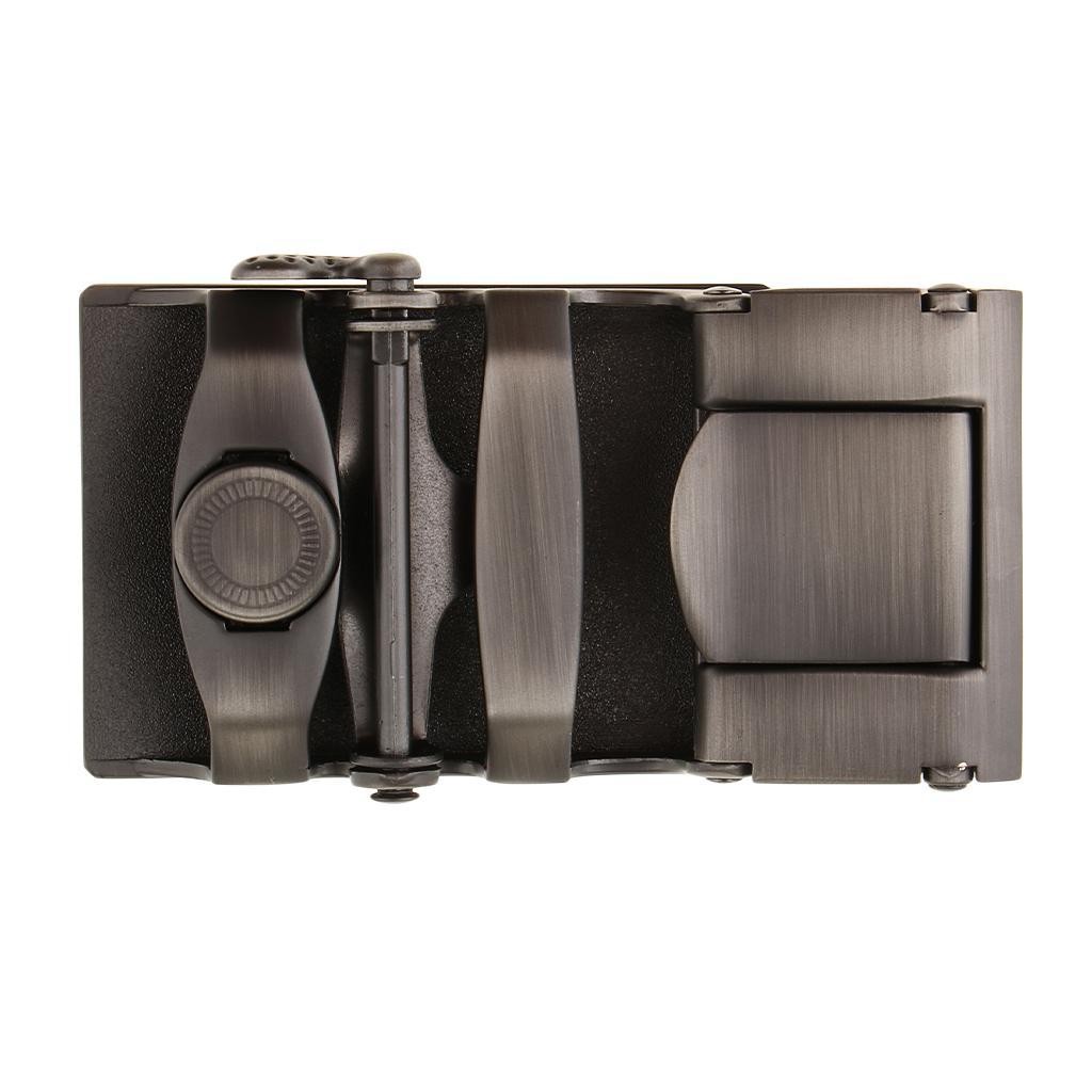 Ratchet Men Alloy Belt Buckle Replacement, Rectangular Automatic Slide Buckle