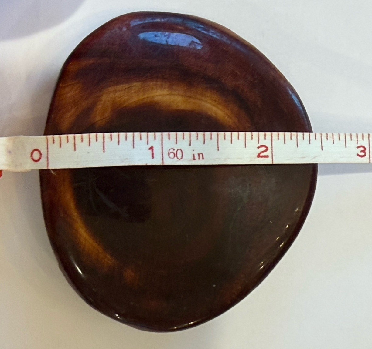 3” Wood Slice Vintage Belt Buckle W/ Solid Brass Hardware