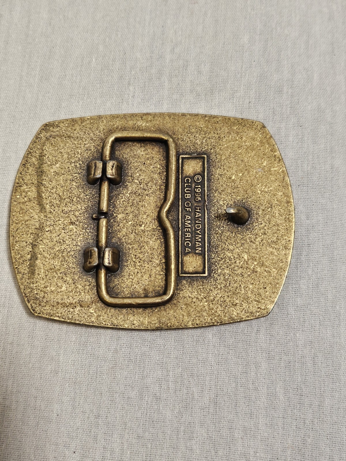 Handyman Club Of America Life Member Tool Shop Carpenter Mens Brass Belt Buckle