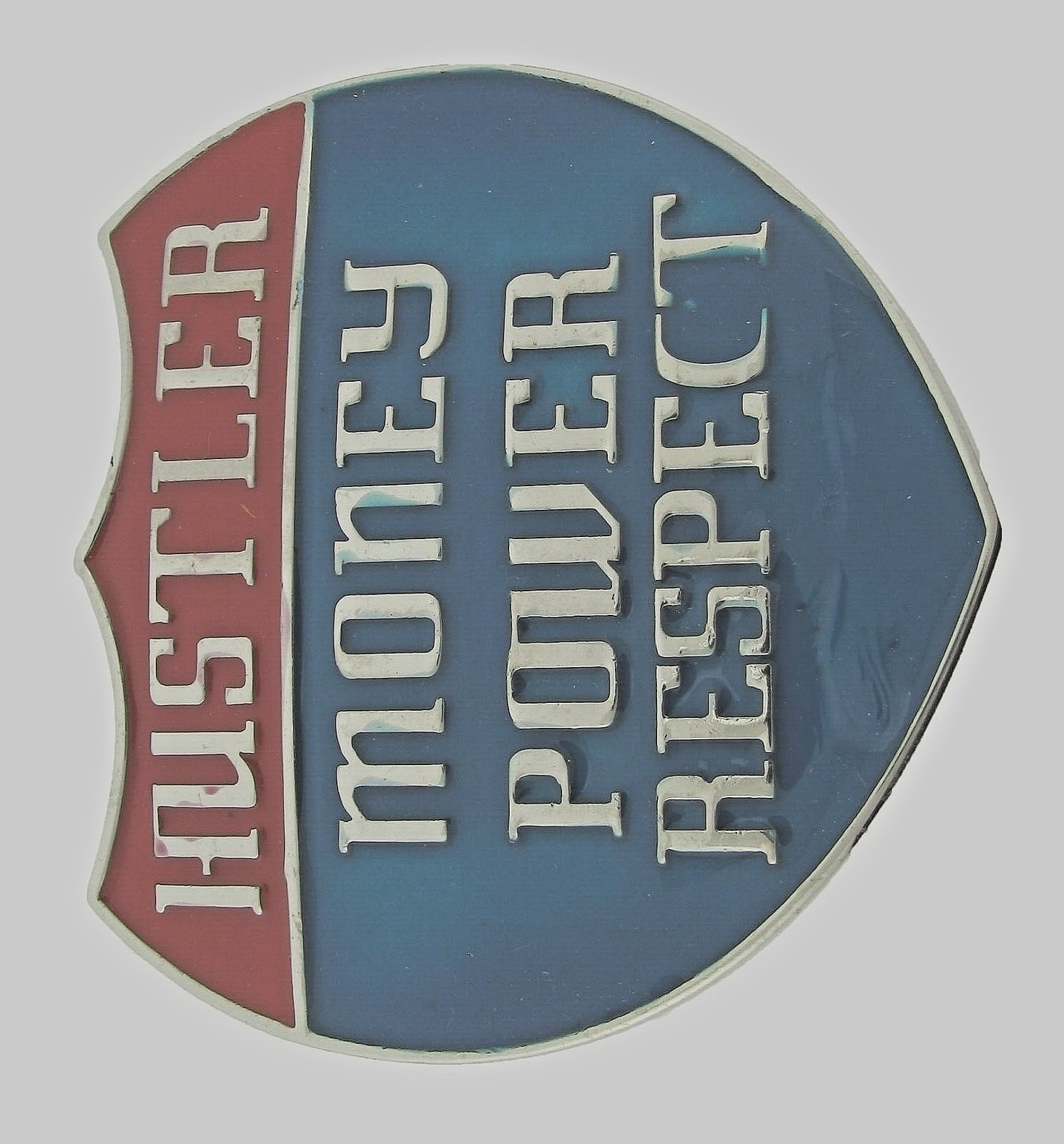 Hustler Money Belt Buckle Power Respect Novelty Imperial Western Cowboy Metal