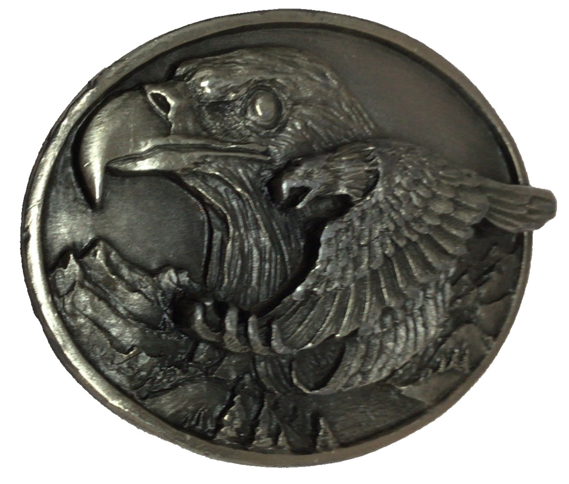 Vintage SISKIYOU Belt Co. 1988 Double Eagle Buckle USA Made