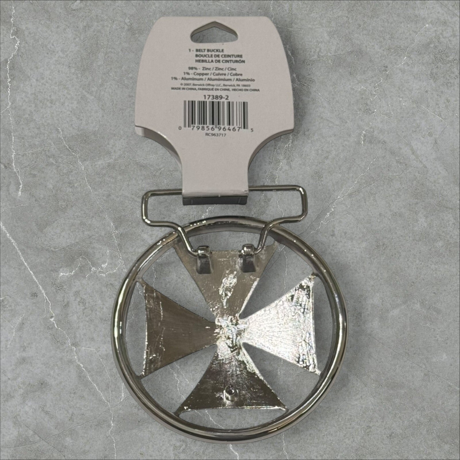 Vintage Y2K Silver Gothic Cross Belt Buckle 3.5&Prime; Goth Grunge Biker Unisex New