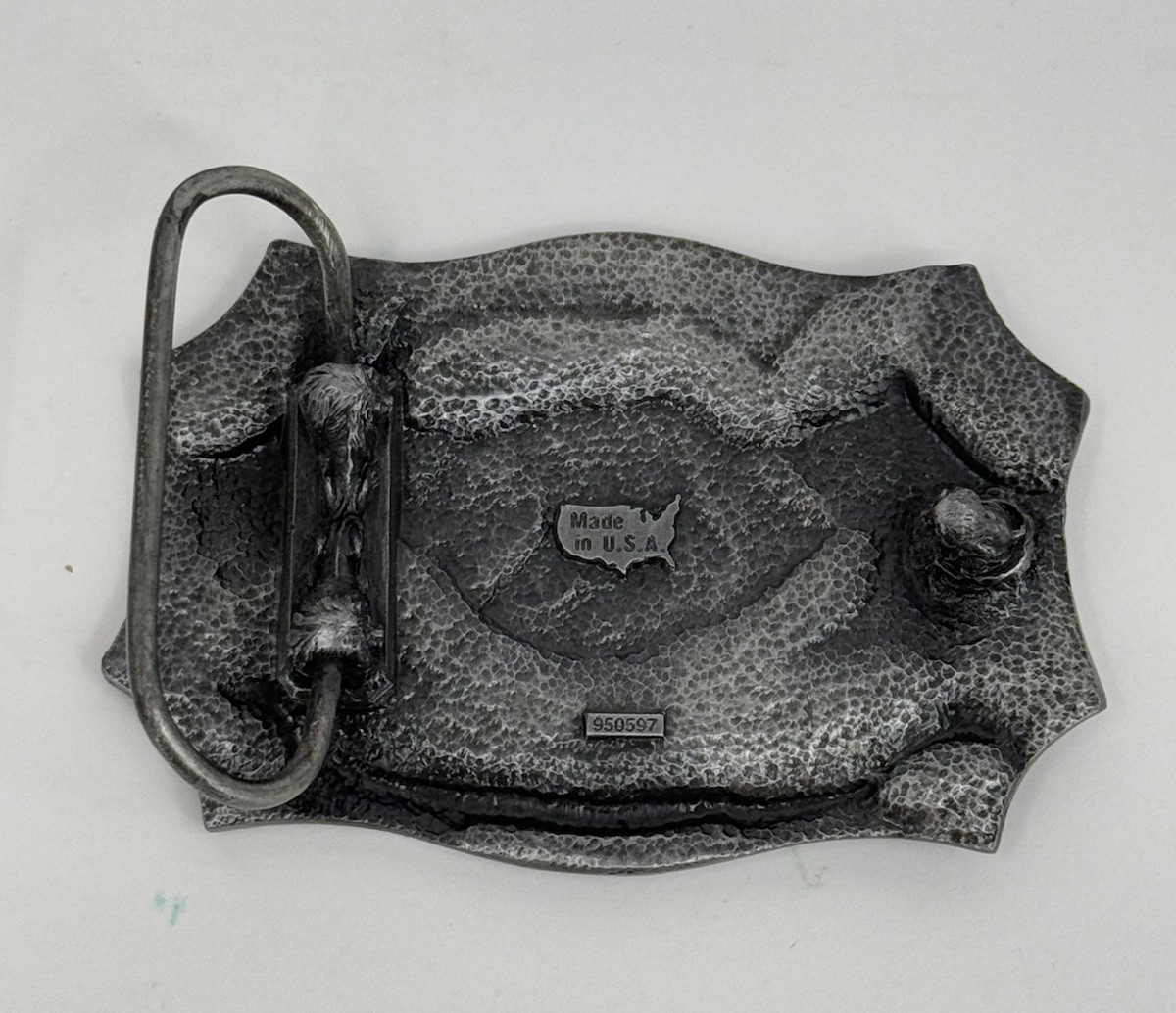 Vintage NRA National Rifle Association Of America Pewter Belt Buckle Made In USA