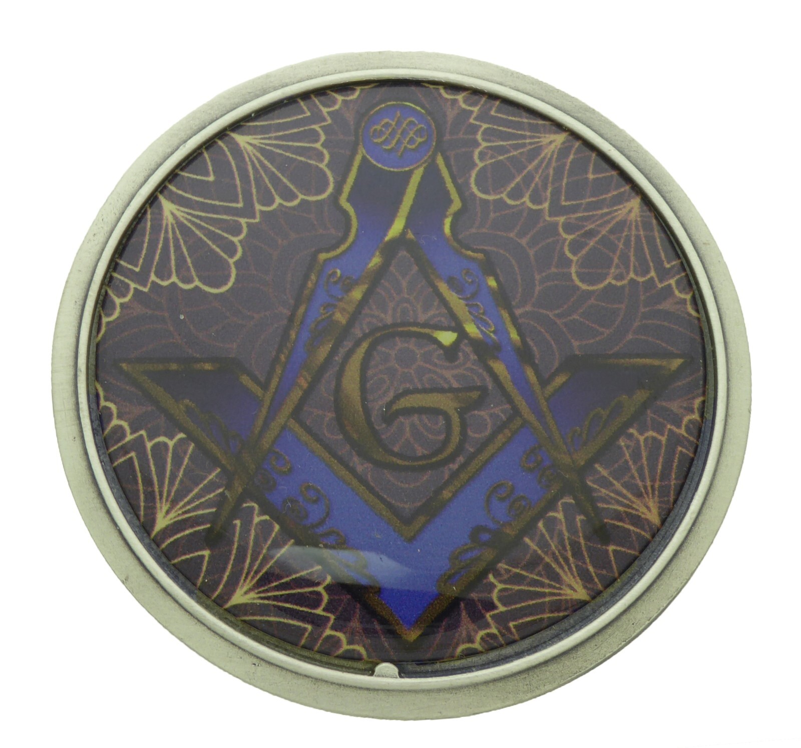 Mason Masonic Fraternal Compass Masonry Freemasonry Master Belt Buckle Vintage