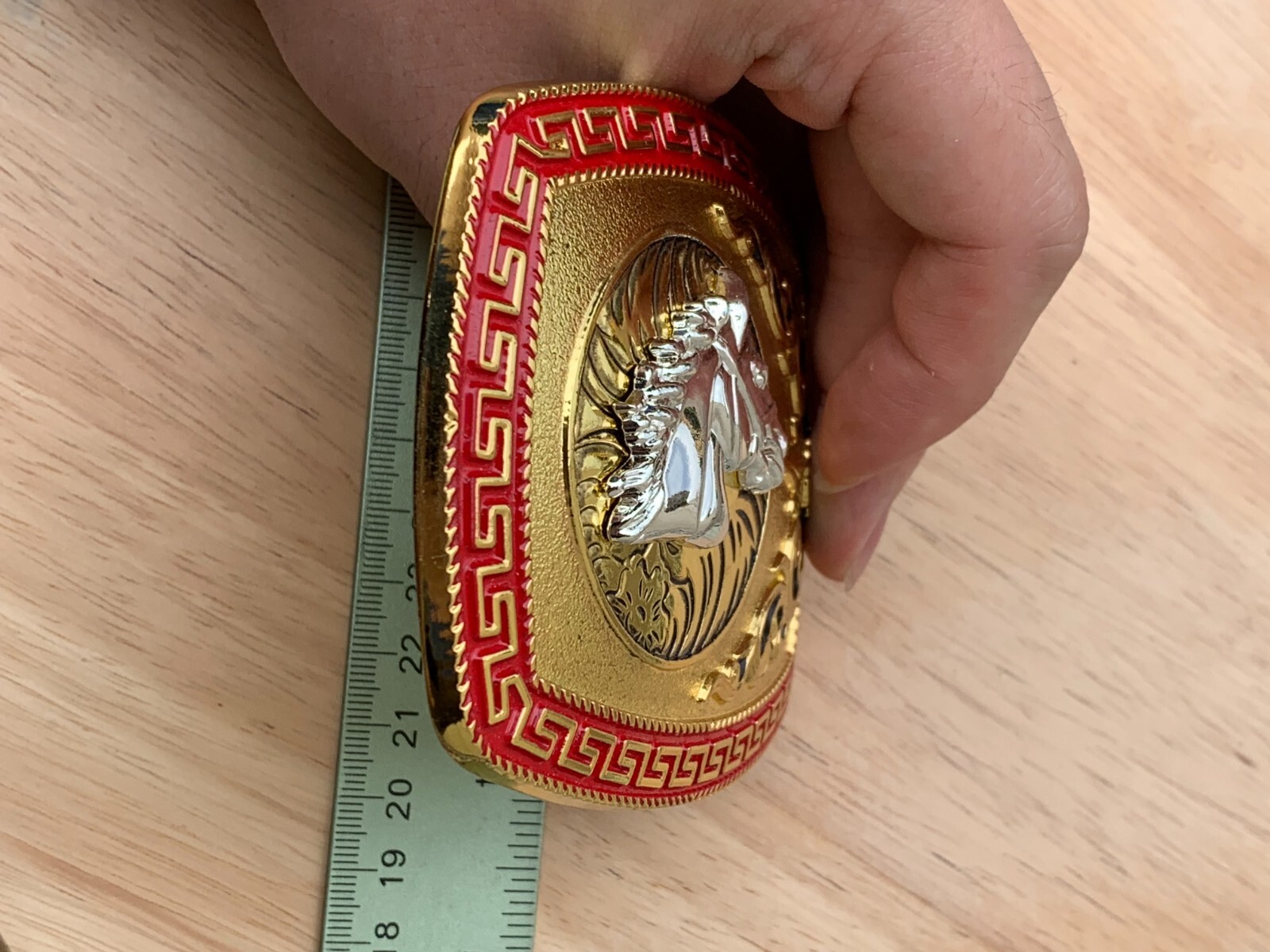 Western Buckle Gold Silver Red Horse Head Buckle Cowboy 2 » Hebillas Vaqueras