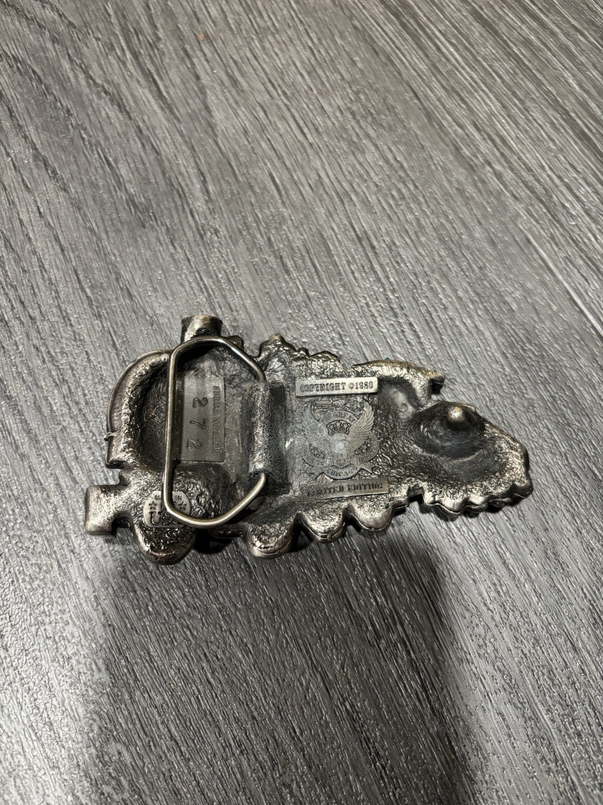 Silver Tone Metal Steam Locomotive Train Interchangeable Belt Buckle 1.5in