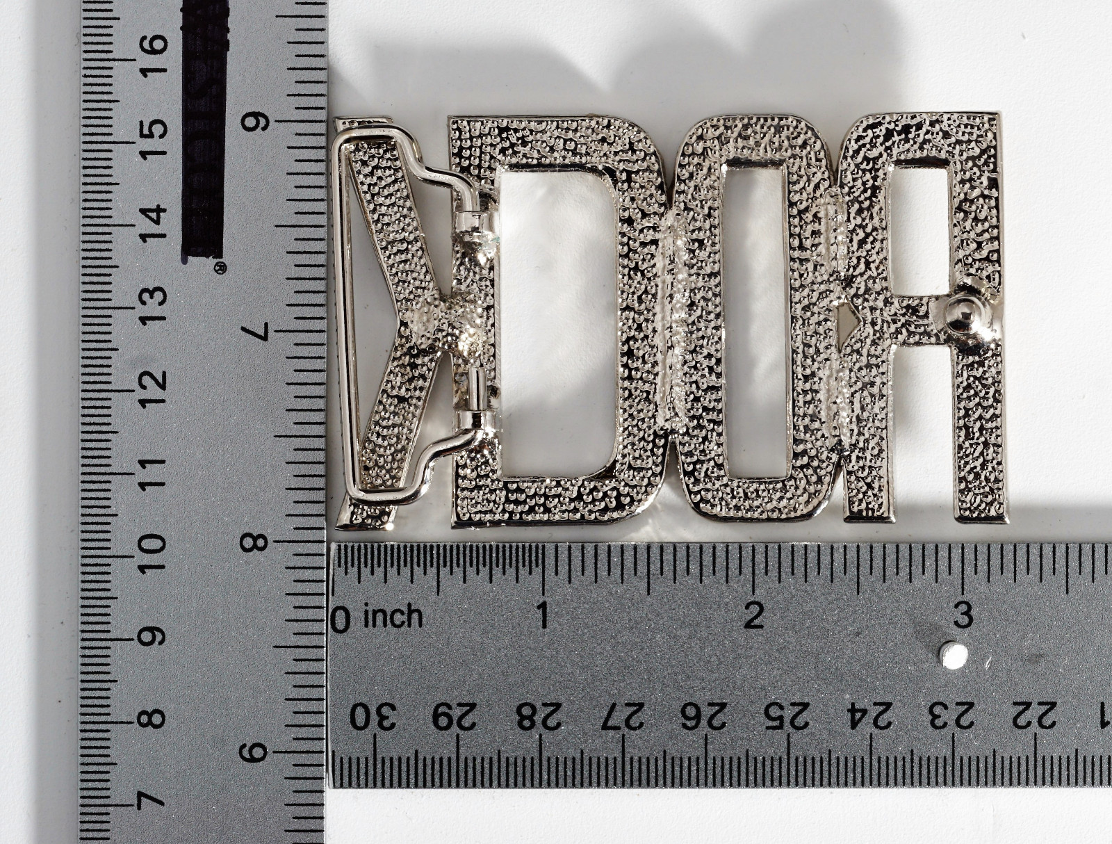 New 1 1/2&Prime; (38mm) Rhinestone(#T40) Plate Buckle Nickel(silver) Color USA