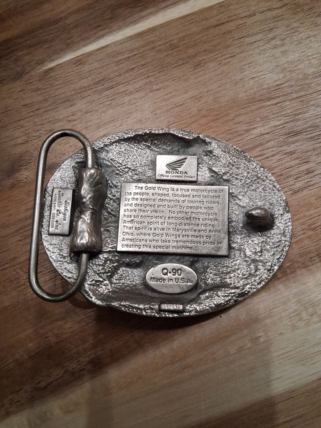 HONDA belt buckle motorcycle WESTERN cowboy. GOLD WING
