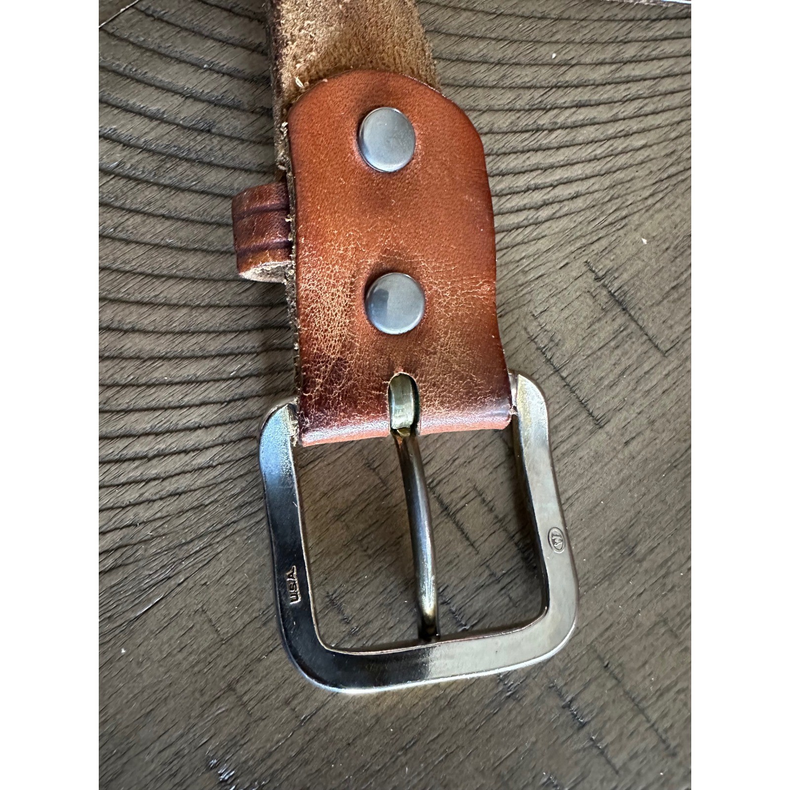 Vintage USA Tooled Leather Belt Size 34/36 | Western Mfg Buckle Boho Workwear