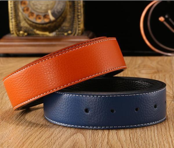 Luxury 38mm Replacement Belt Genuine Leather Mens Reversible Strap for H Buckle✨