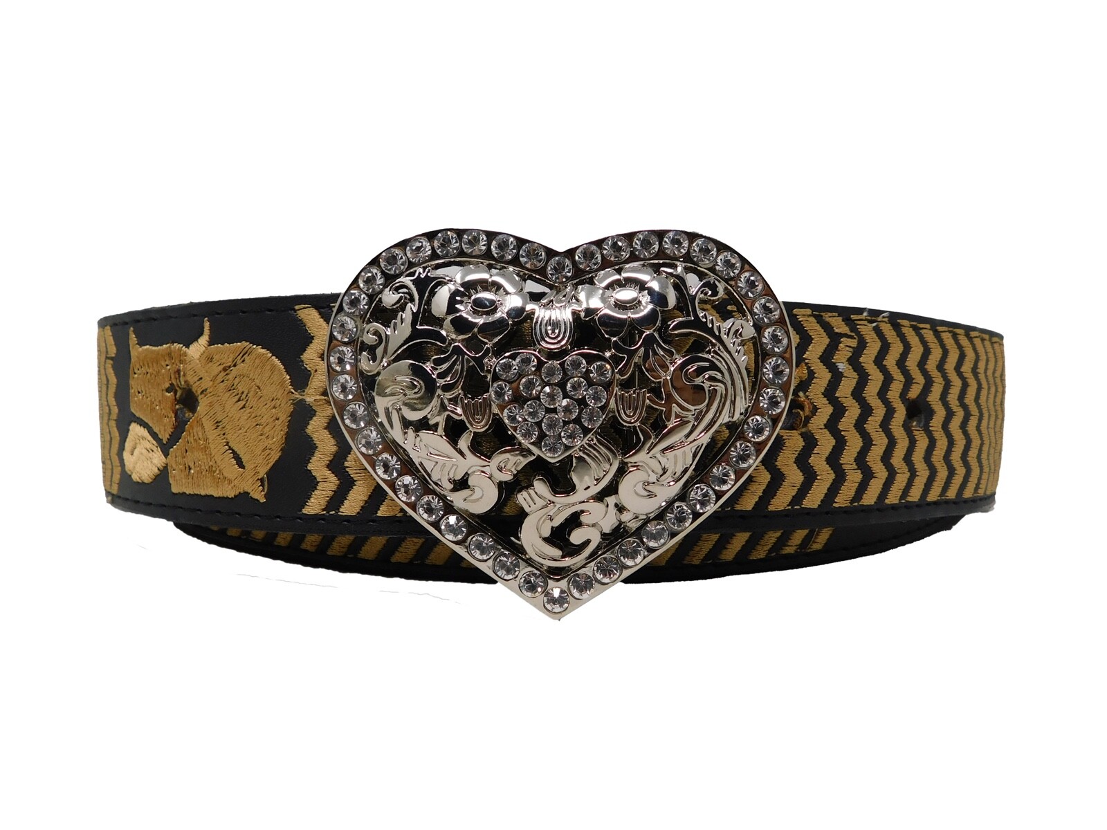 Belt Buckle Dimond sliver heart Sliver,Metal