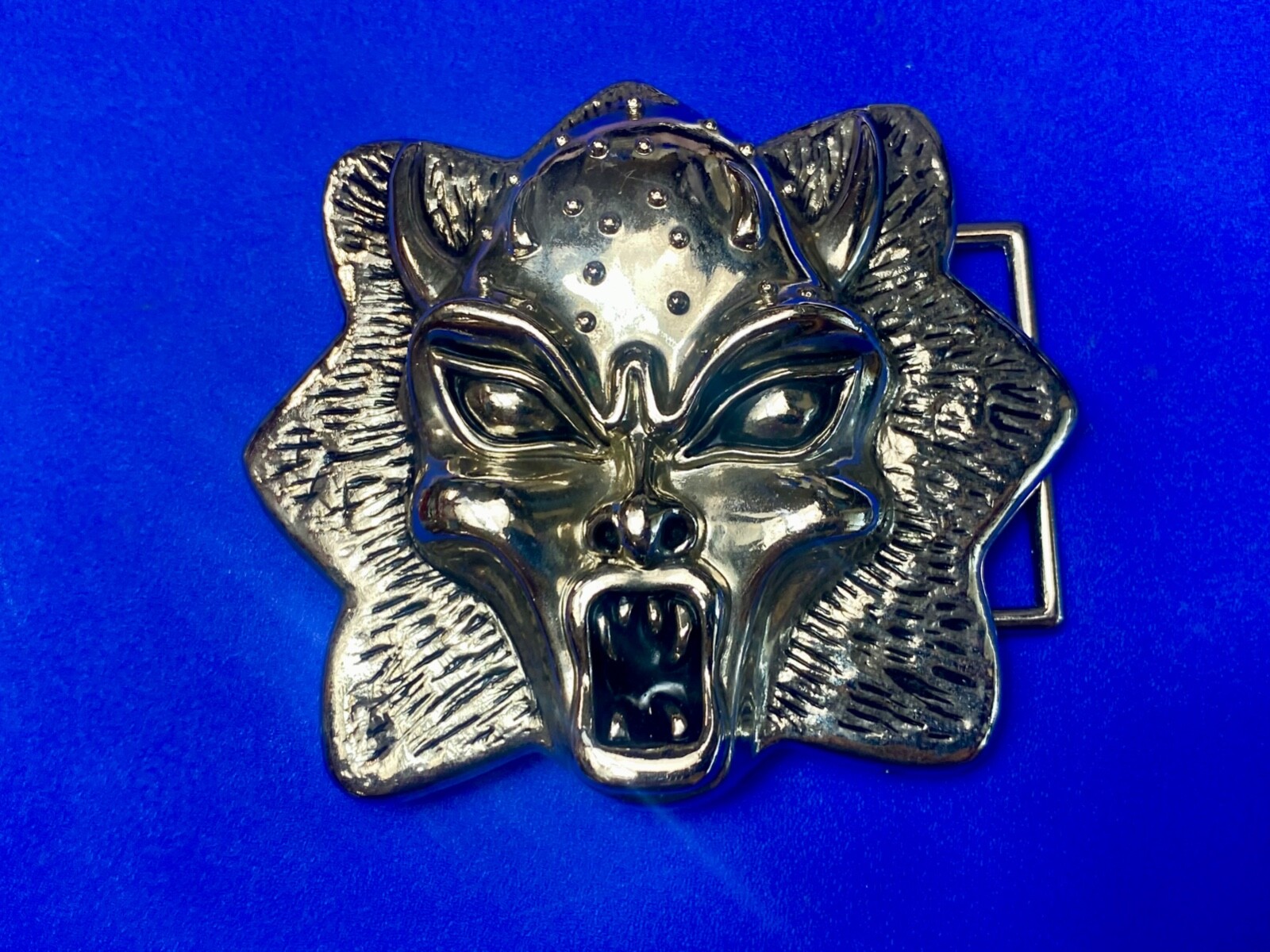Cutout Silver Color Monster Head A138 Classico Italia Belt Buckle