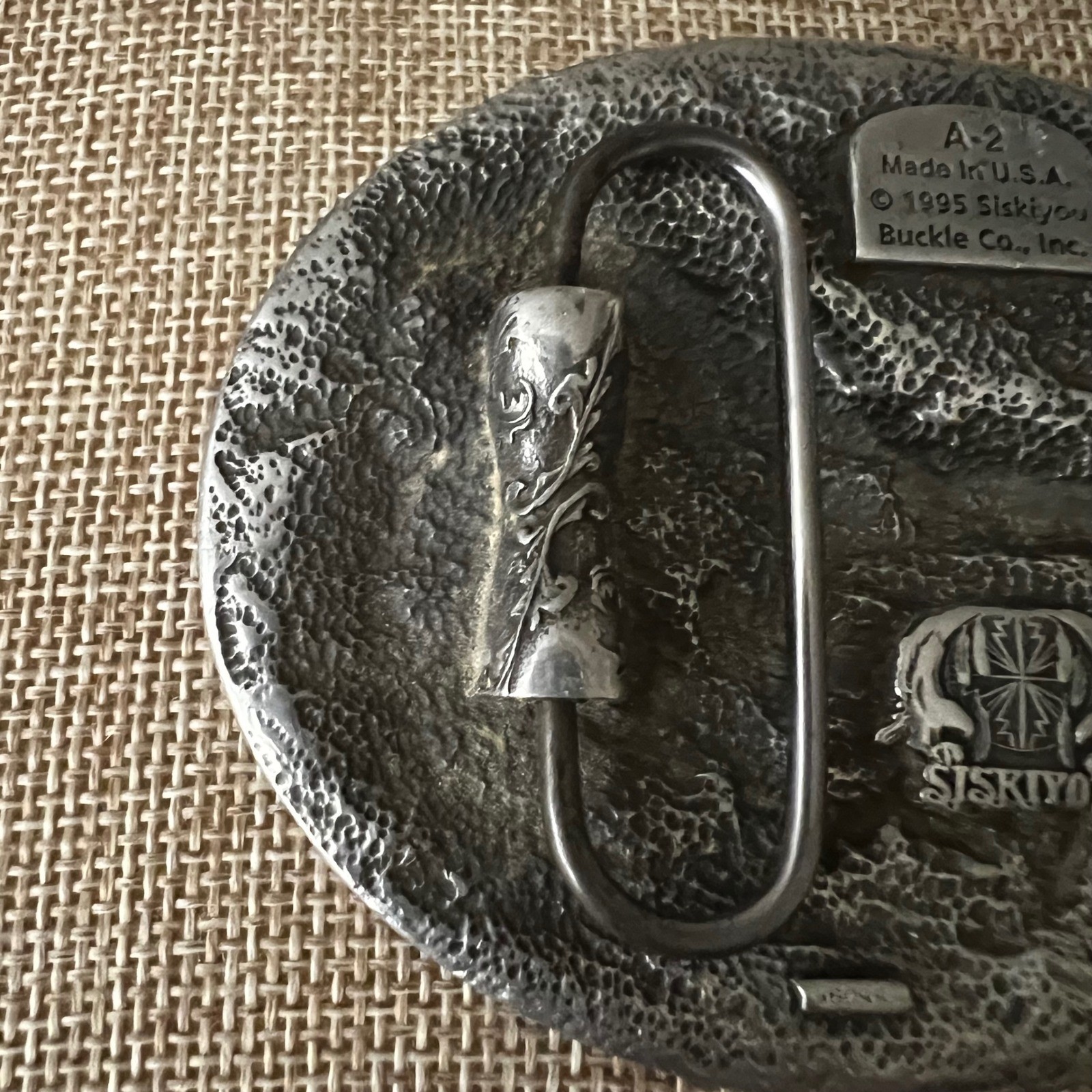 Siskiyou 1995 Flying Eagle Pewter Belt Buckle A-2 Made in USA Large Western
