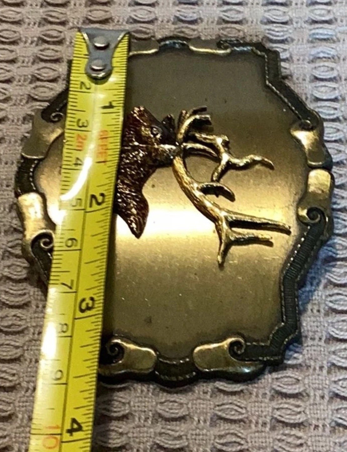 Elk Mule Deer Head Raintree Buckle & Jewelry Inc Brass Belt Buckle Hunting Theme