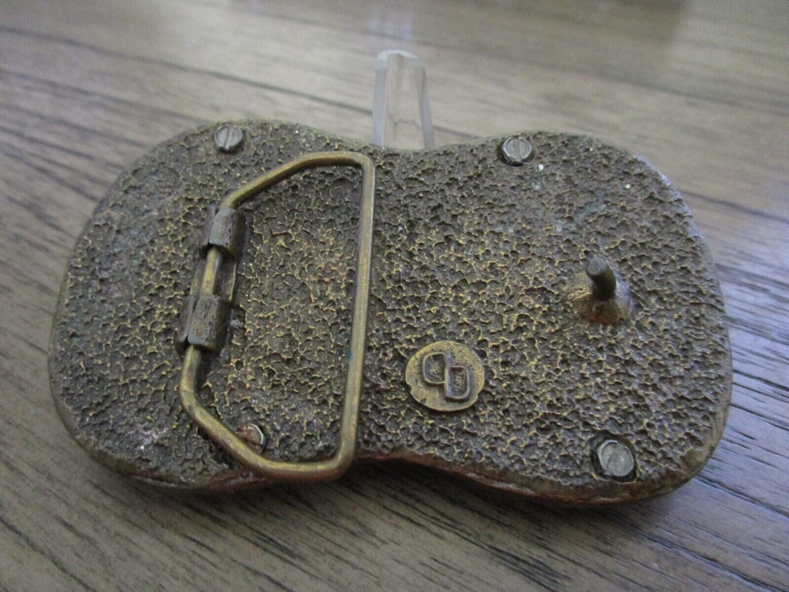 Vintage Very Unusual Double Western Railroad Belt Buckle #311Q