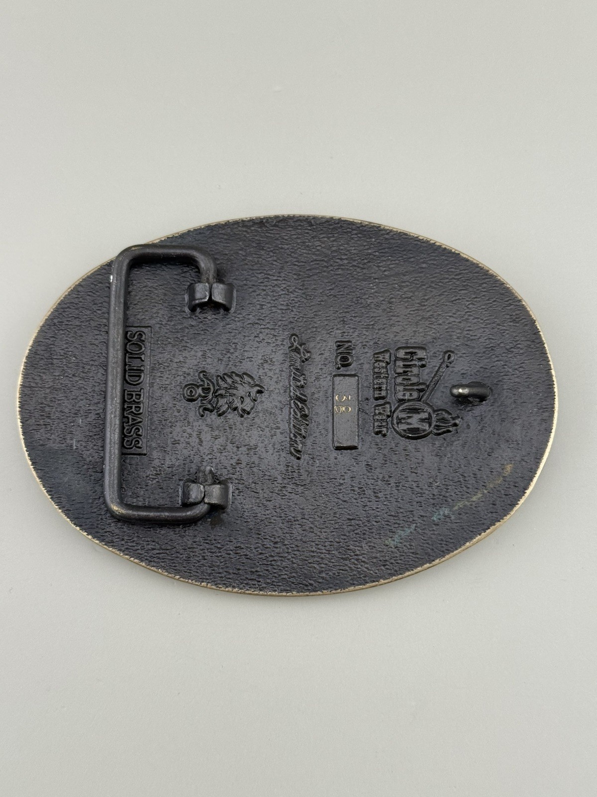 Tulip Time 1984 Horse Carriage Buggy Solid Brass Festival Buckle Limited Iowa