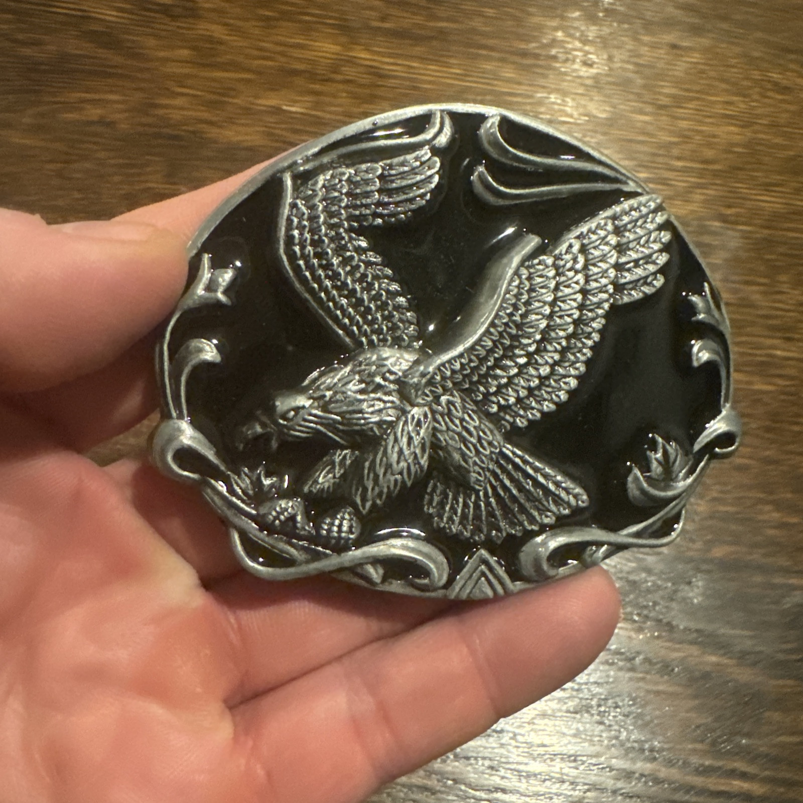 Motorcycle Belt Buckle Bald Eagle American Yellowstone Metal Collector Rodeo