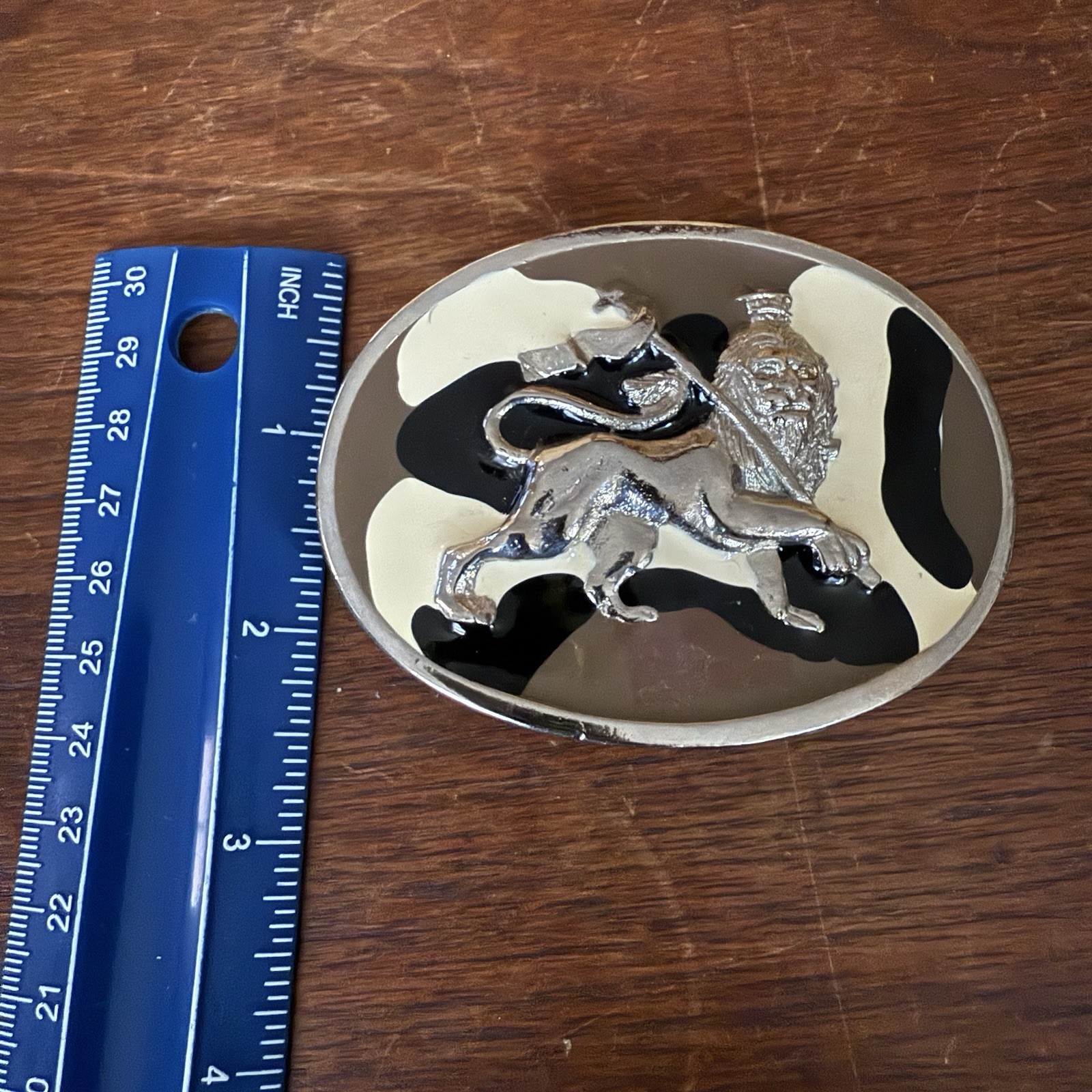Lion of Judah Rastafarian Belt Buckle Staff Ethiopian Culture Jamaica Rasta
