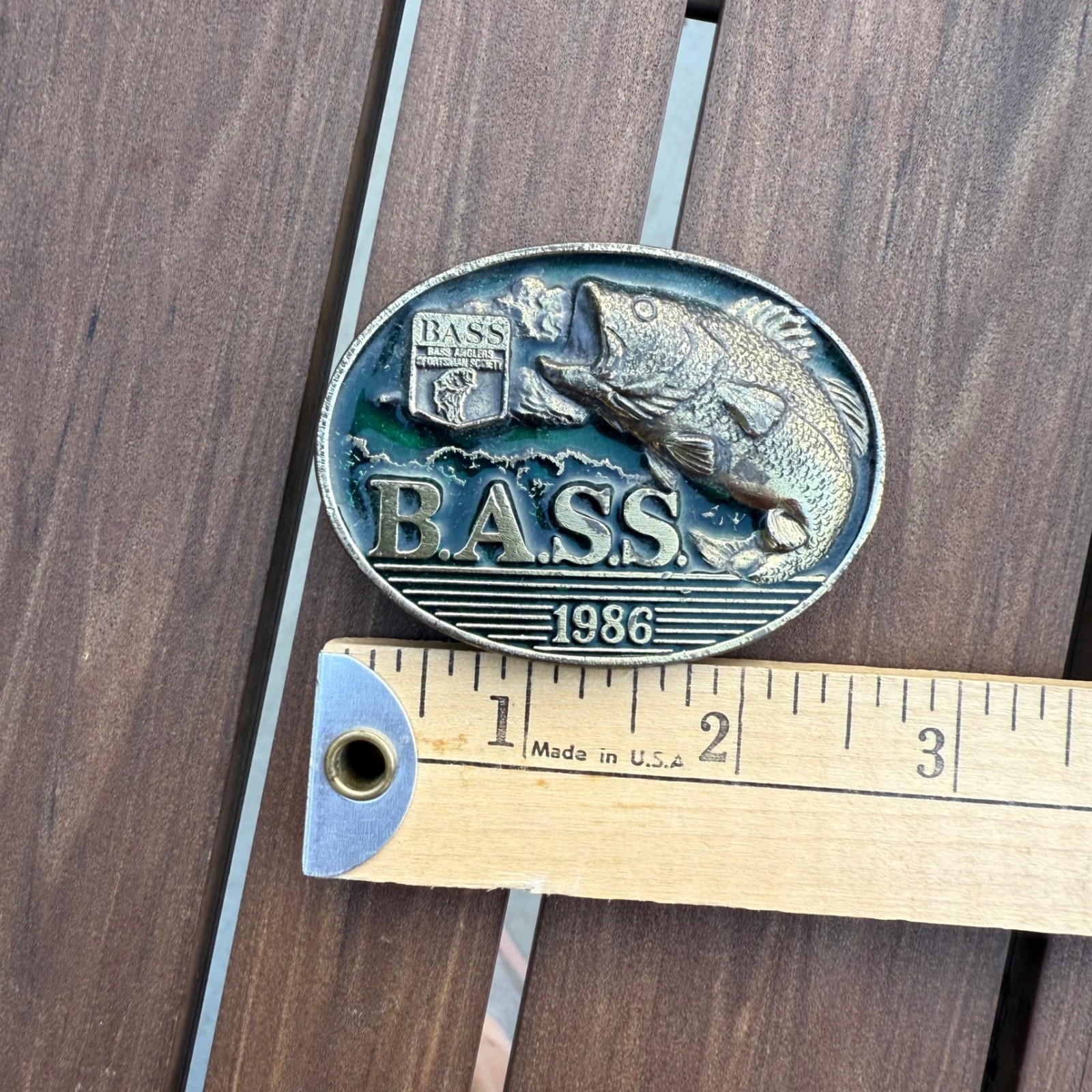 Vintage BASS Member 1986 Limited Edition Belt Buckle Mens USA