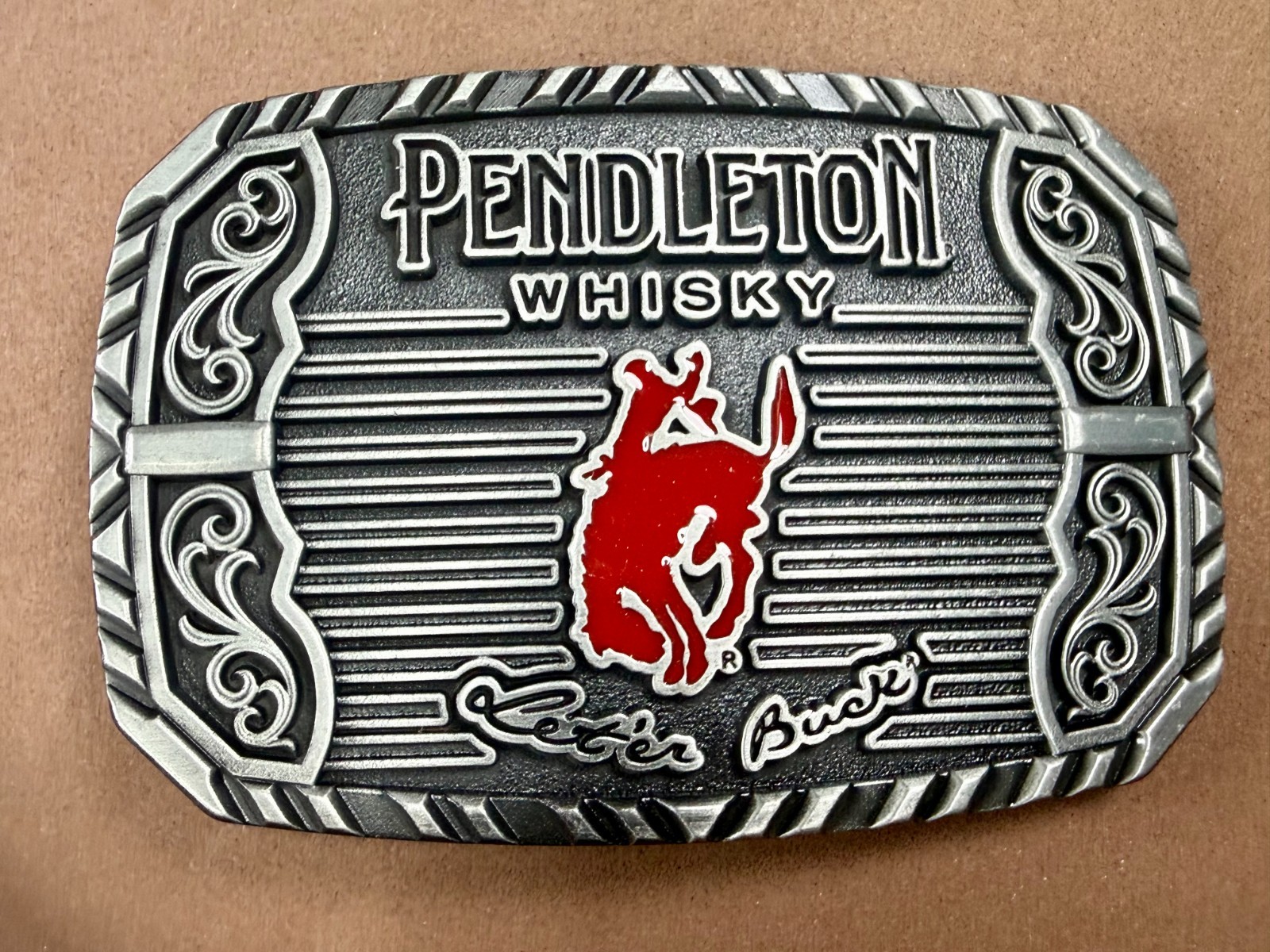 2025 Pendleton Whiskey Let&rsquo;er Buck Rodeo Cowboy Montana Silversmiths Belt Buckle
