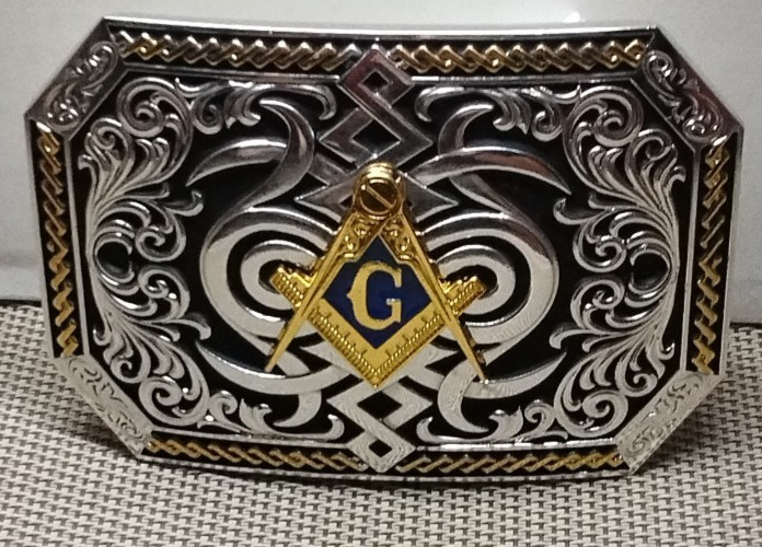 MASONIC Western Cowboy Belt Buckle Hebilla Vaquera MASONICA
